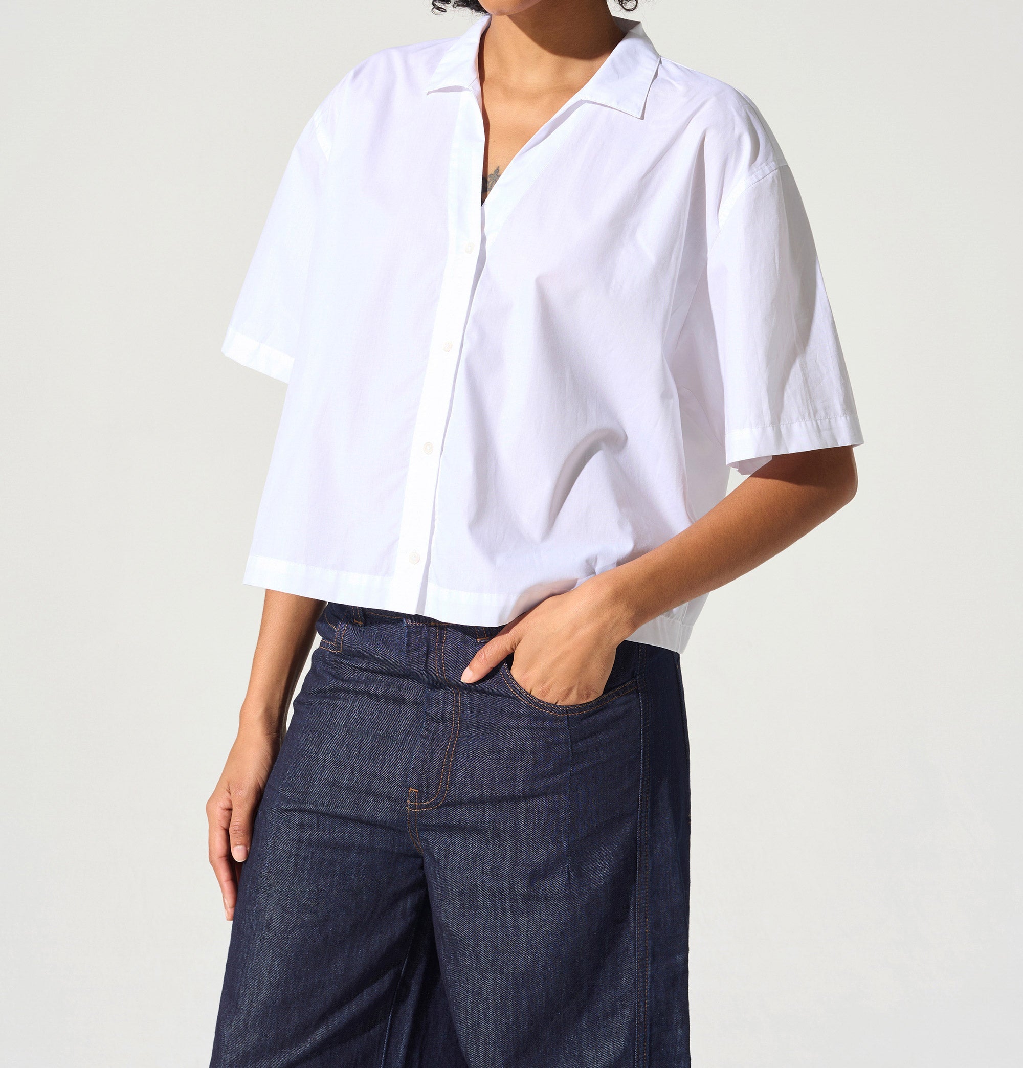 Chemise manches courtes acoté