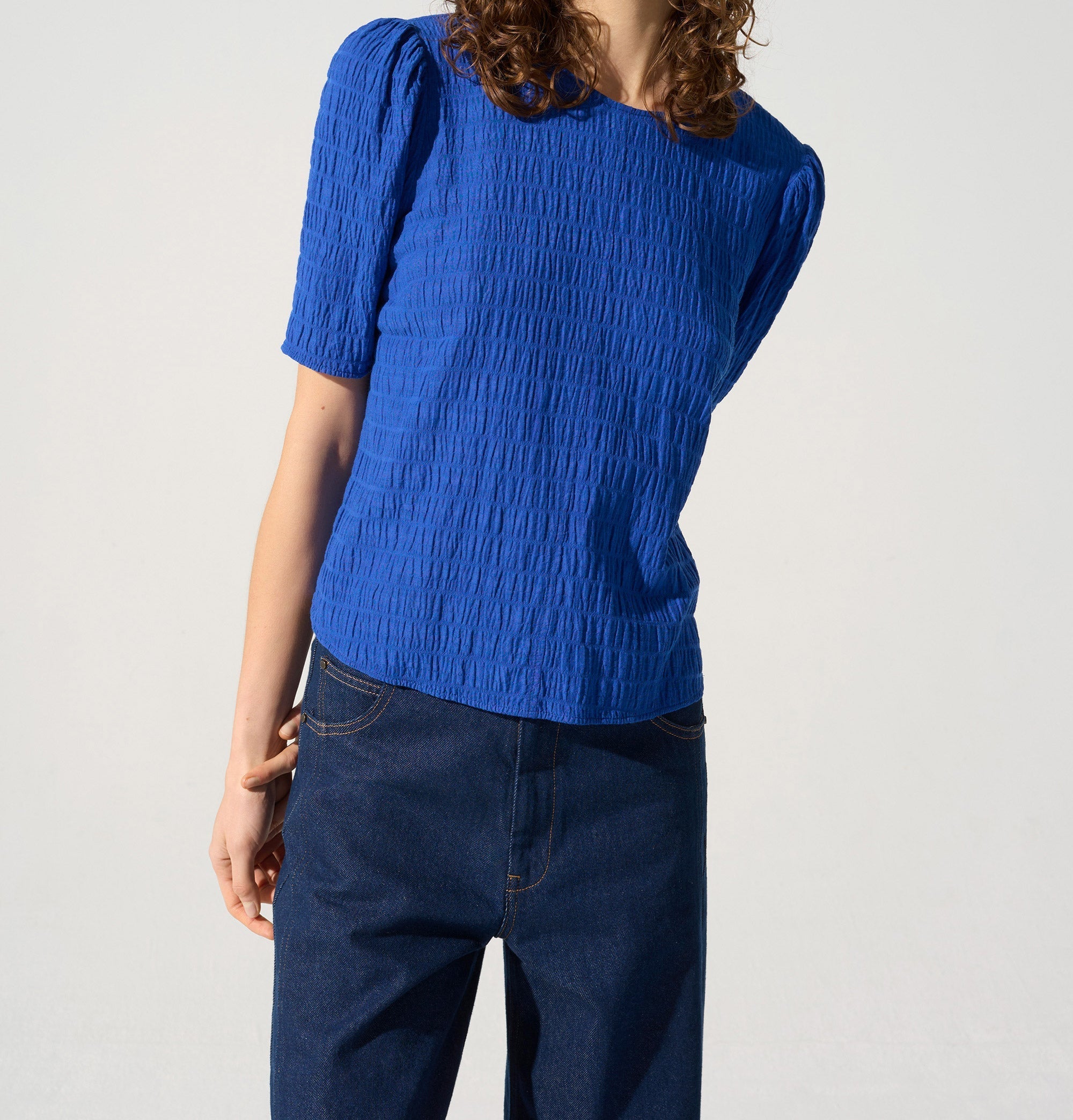 Blouse manches 3/4 acoté