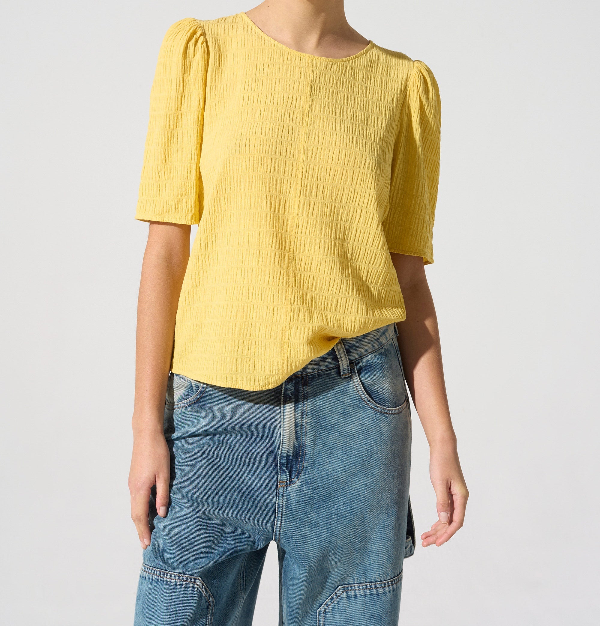 Blouse manches 3/4 acoté