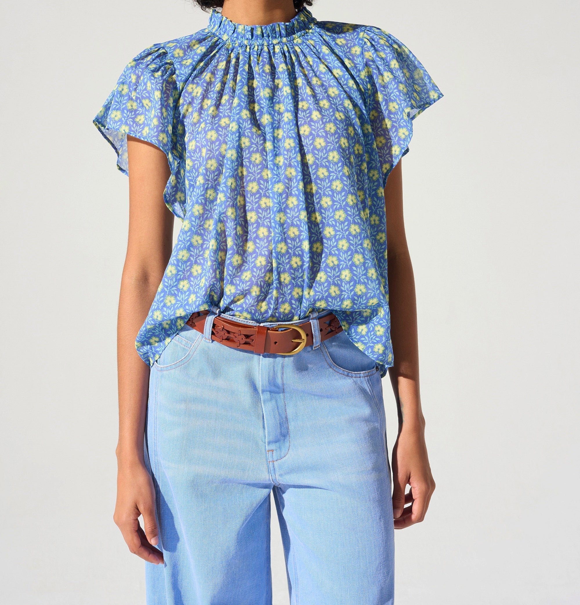 Blouse bohème imprimée acoté