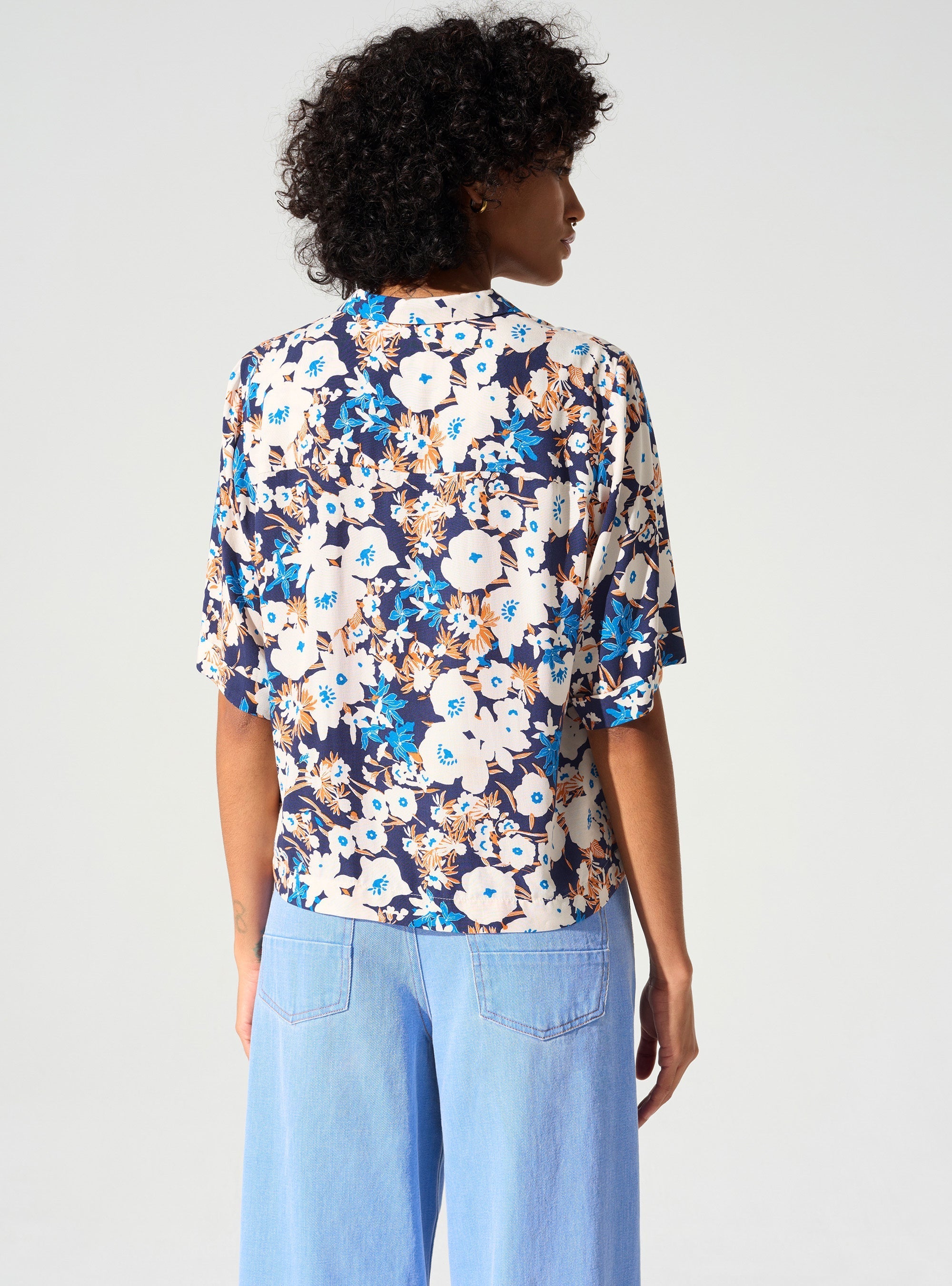 Chemise droite imprimée acoté