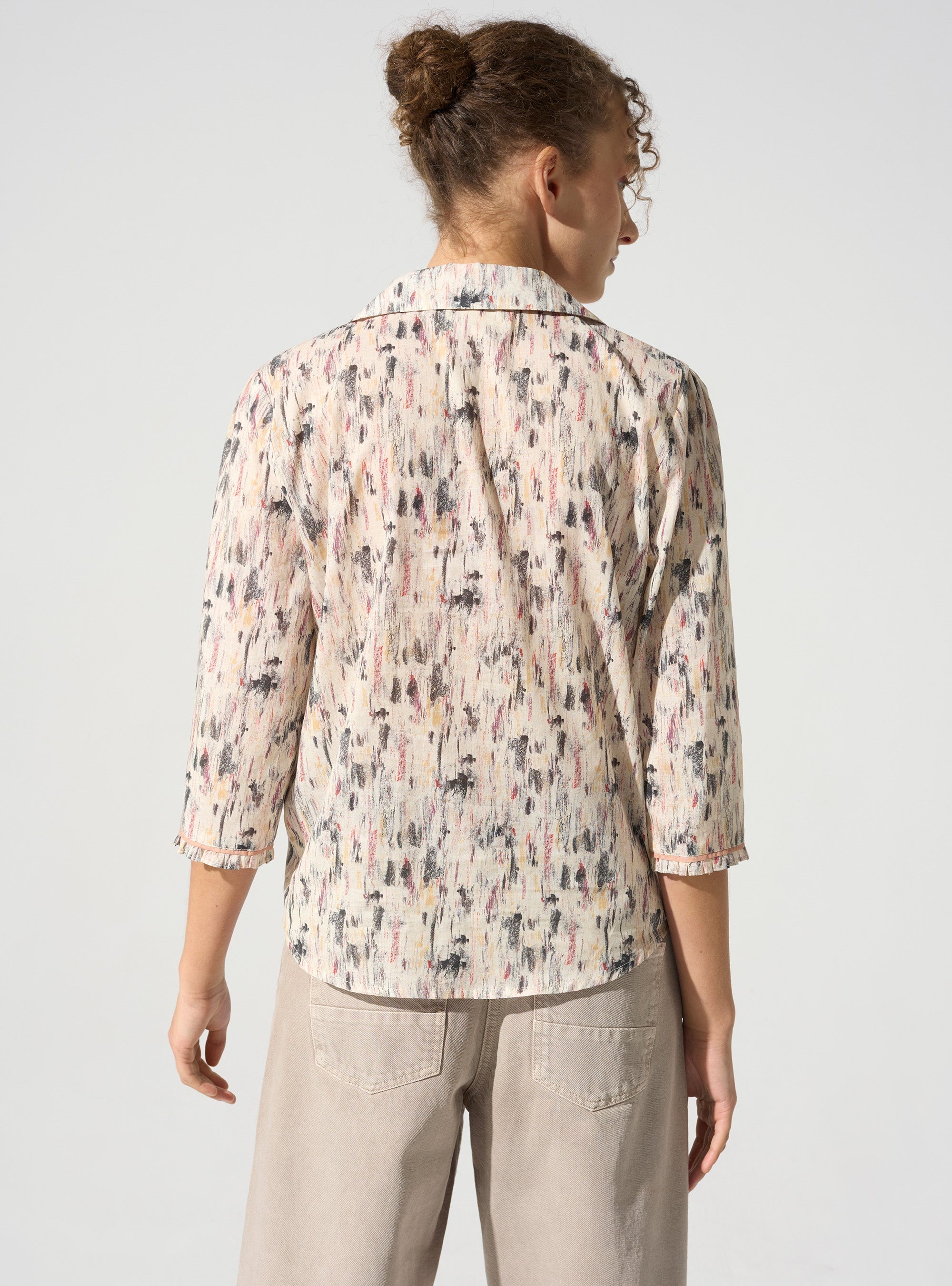 Chemise manches 3/4 acoté