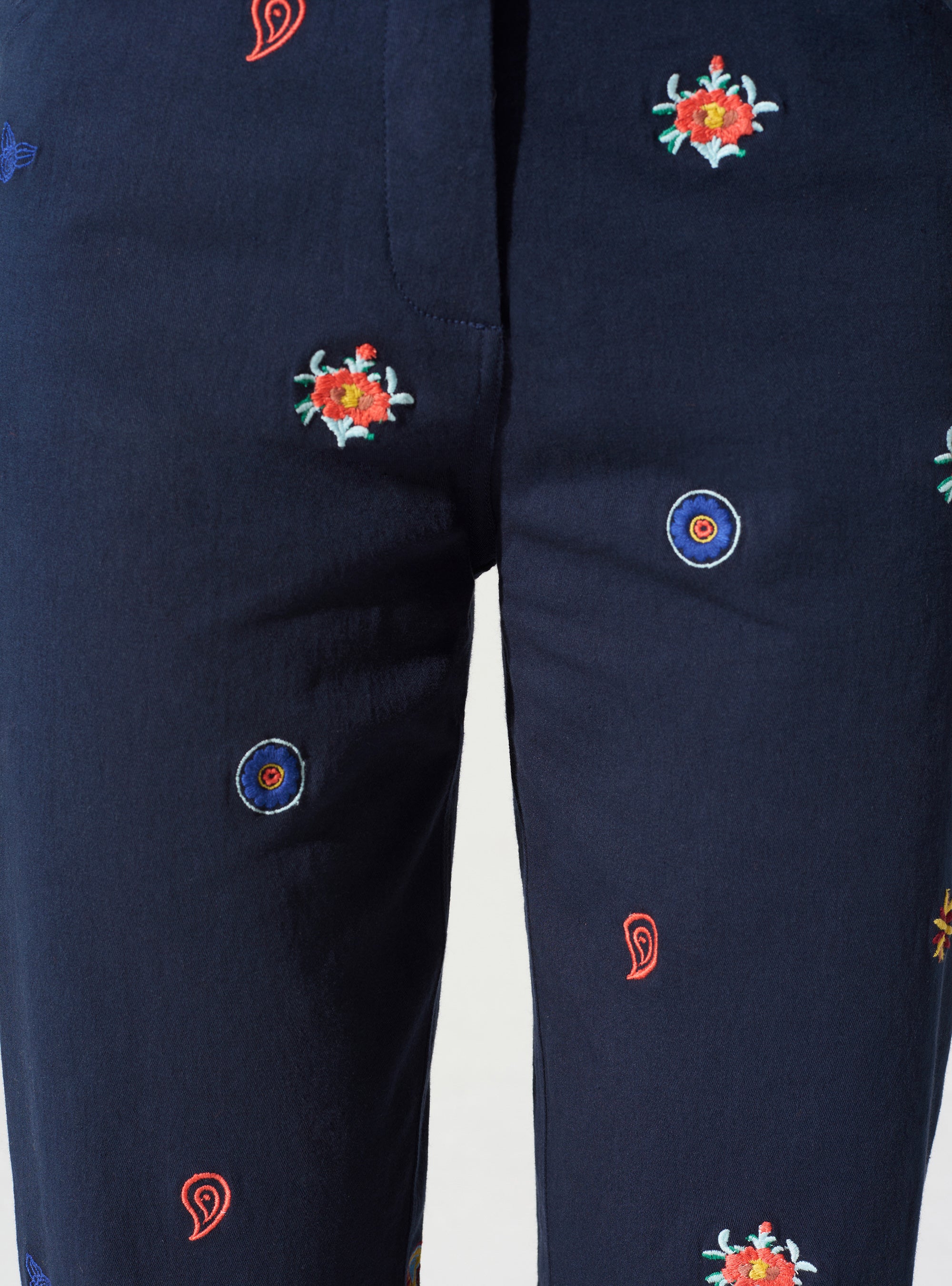 Pantalon esprit jean acoté