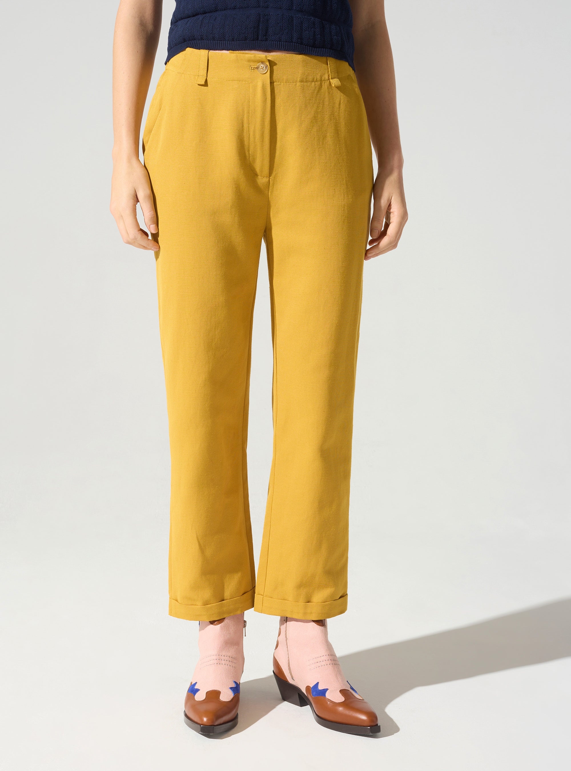 Pantalon carotte acoté