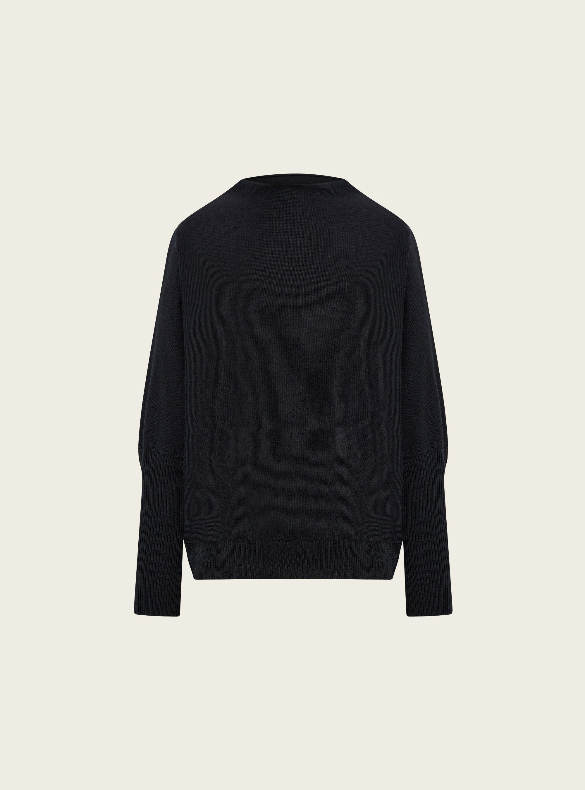 Pull oversize à col drapé acoté