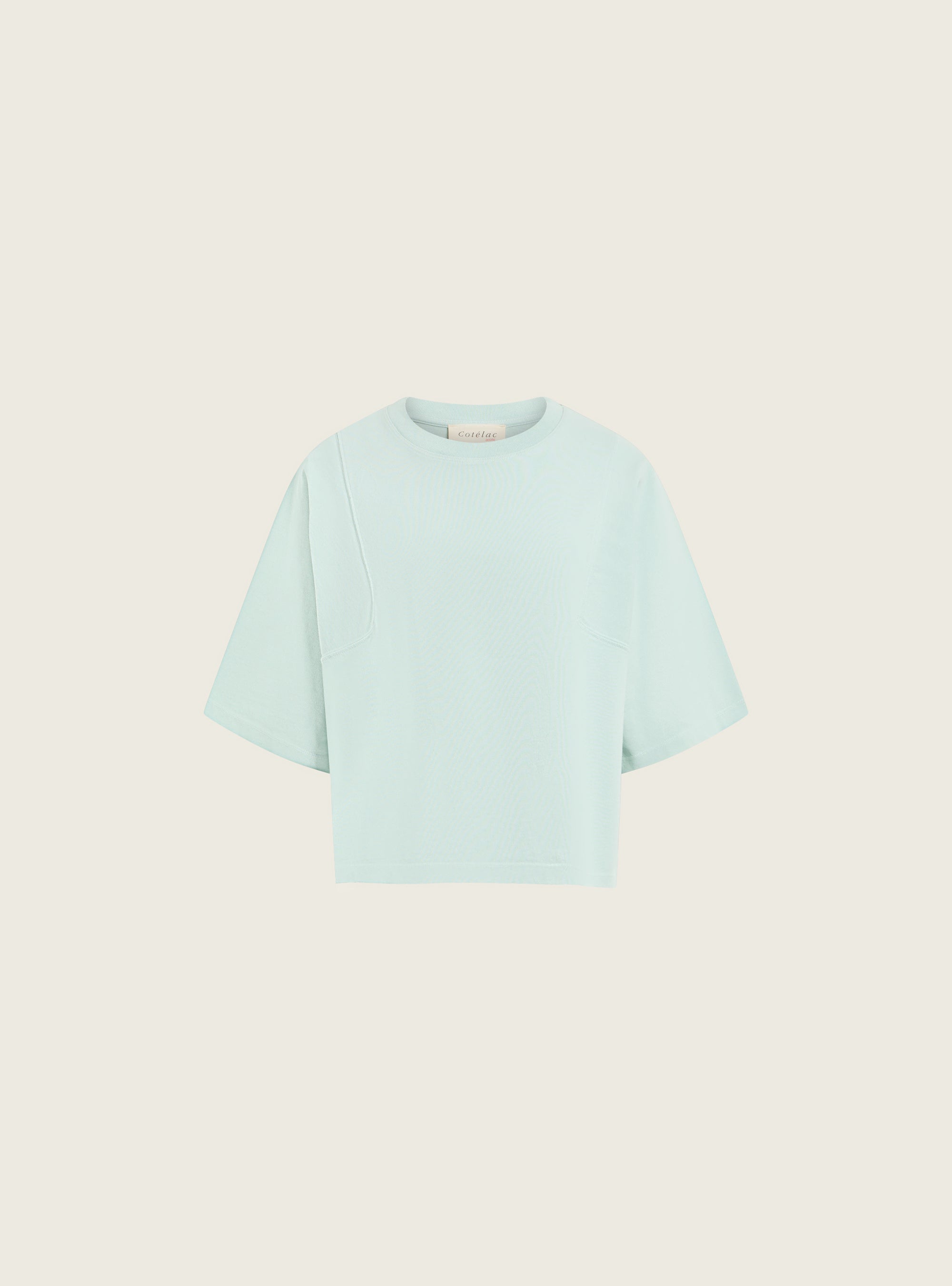 T-shirt boxy en coton bio acoté