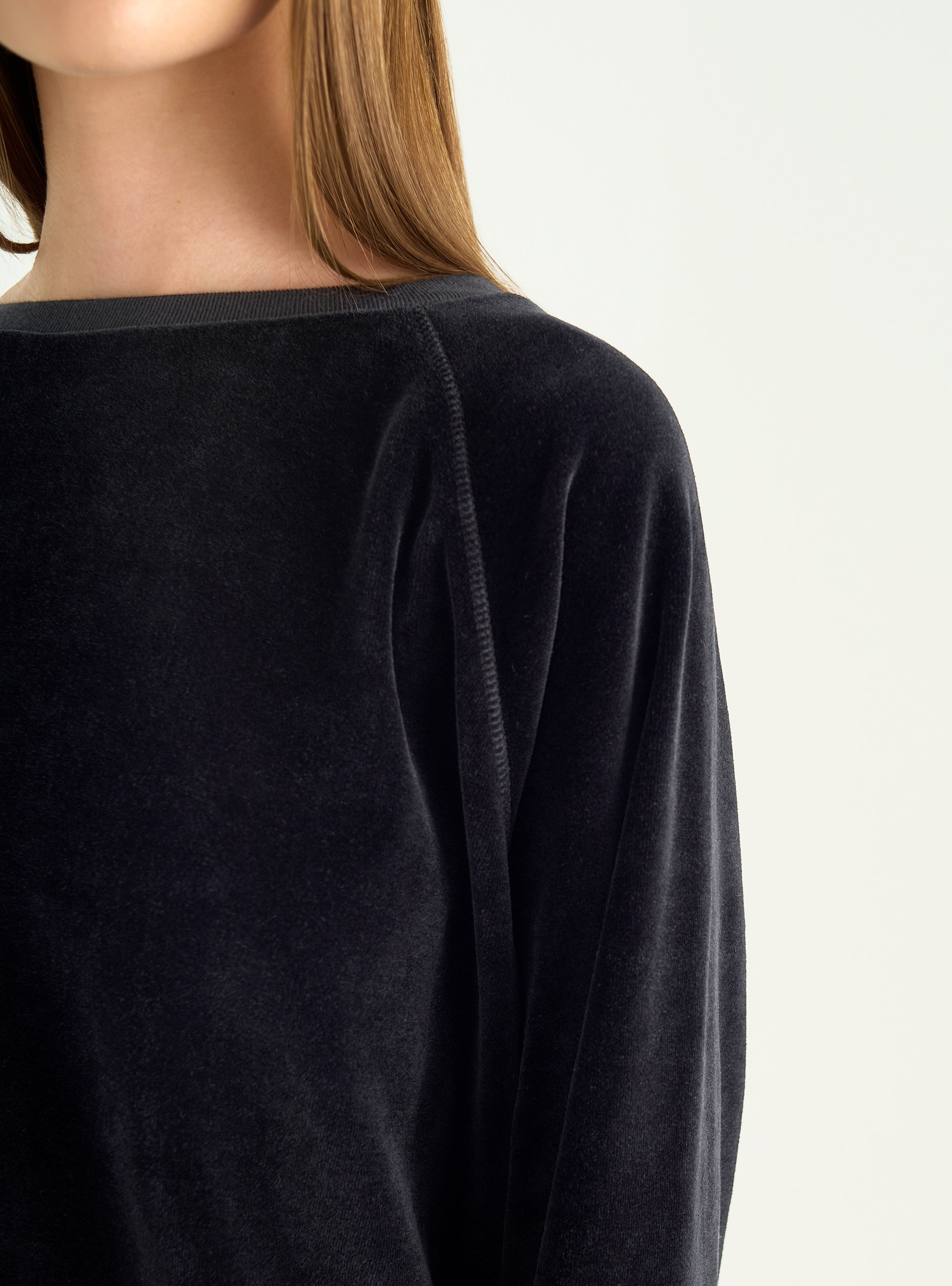 Cotton velvet sweatshirt