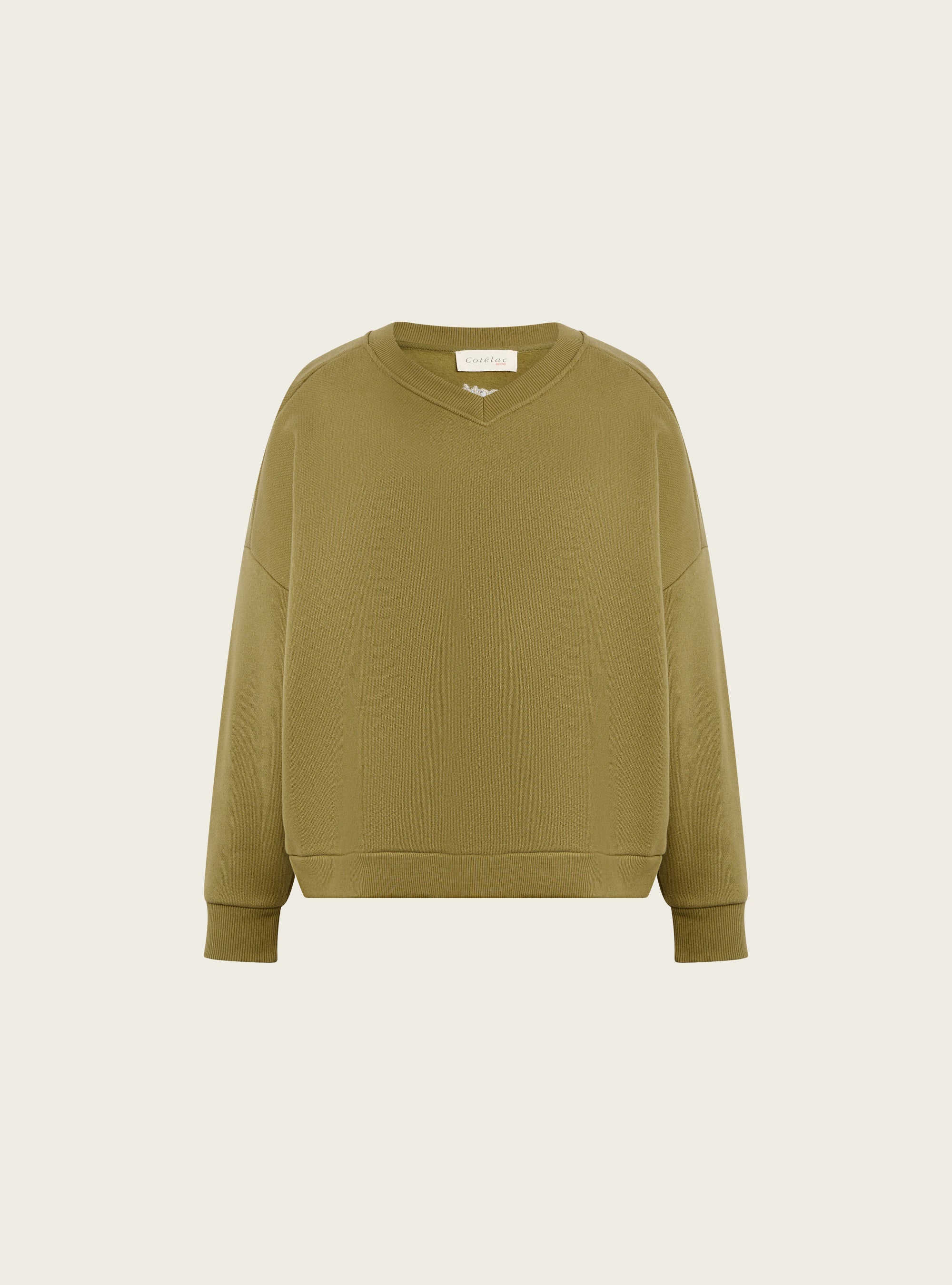 Sweat en molleton gratté acoté