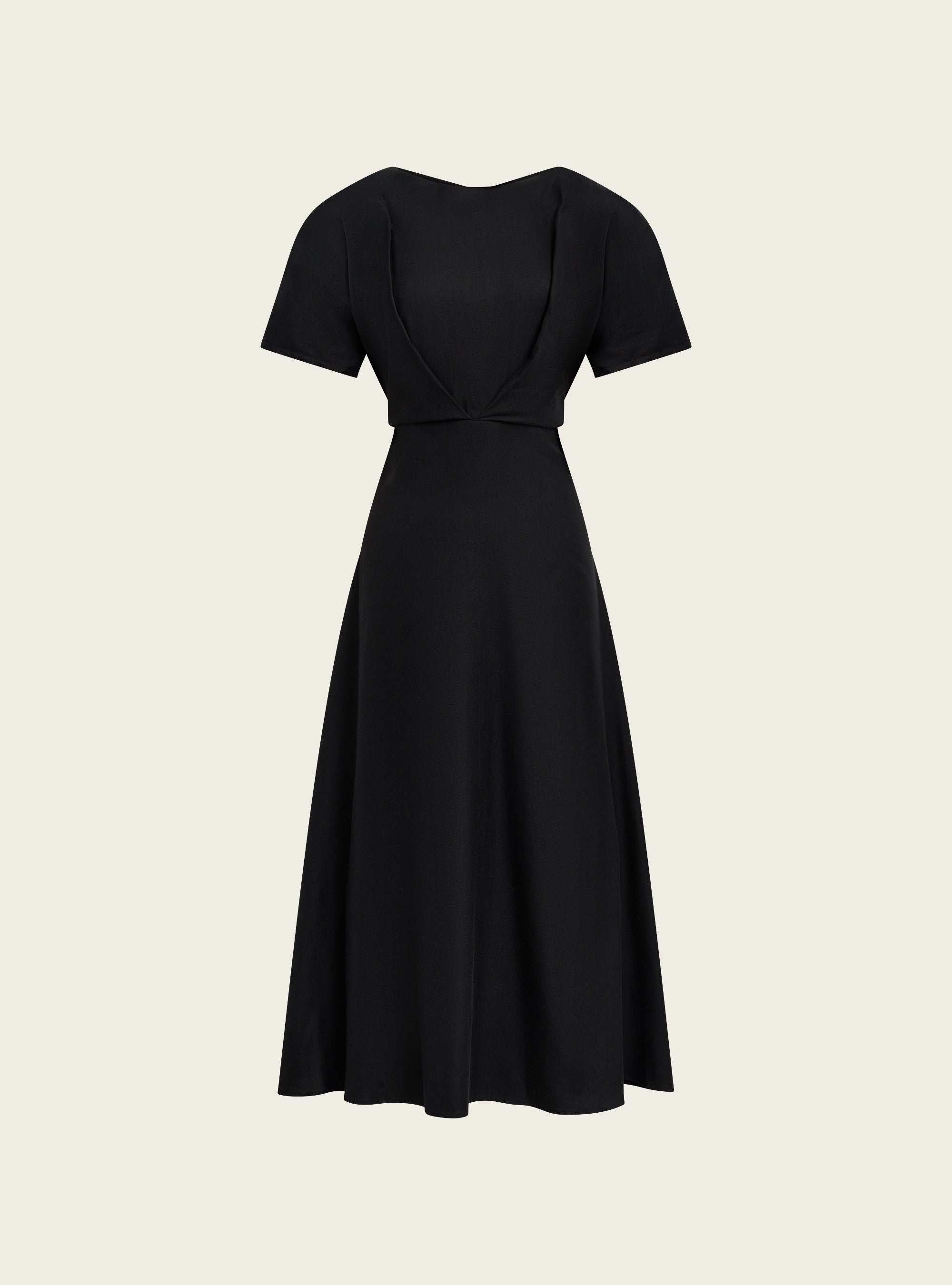 Robe midi asymétrique acoté