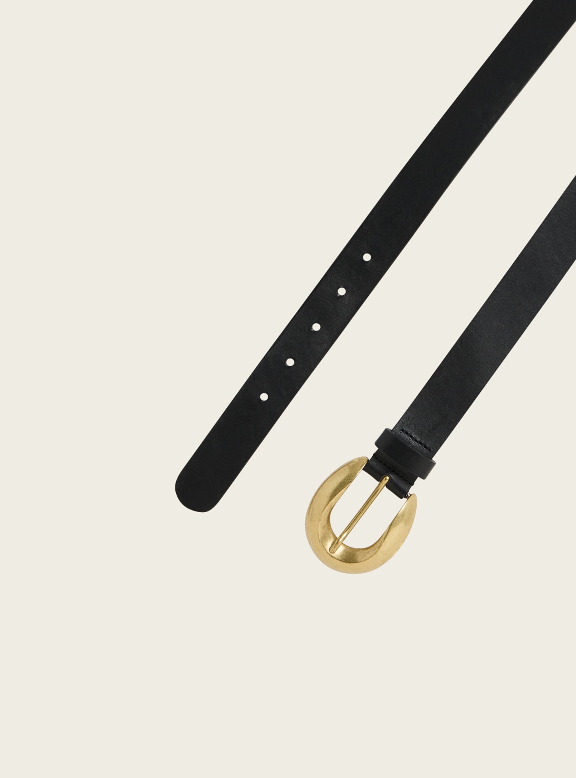 Ceinture noire en cuir