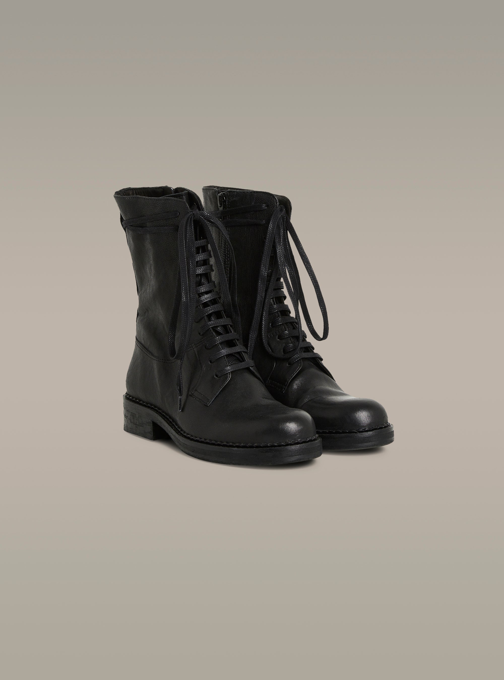 Boots noires en cuir