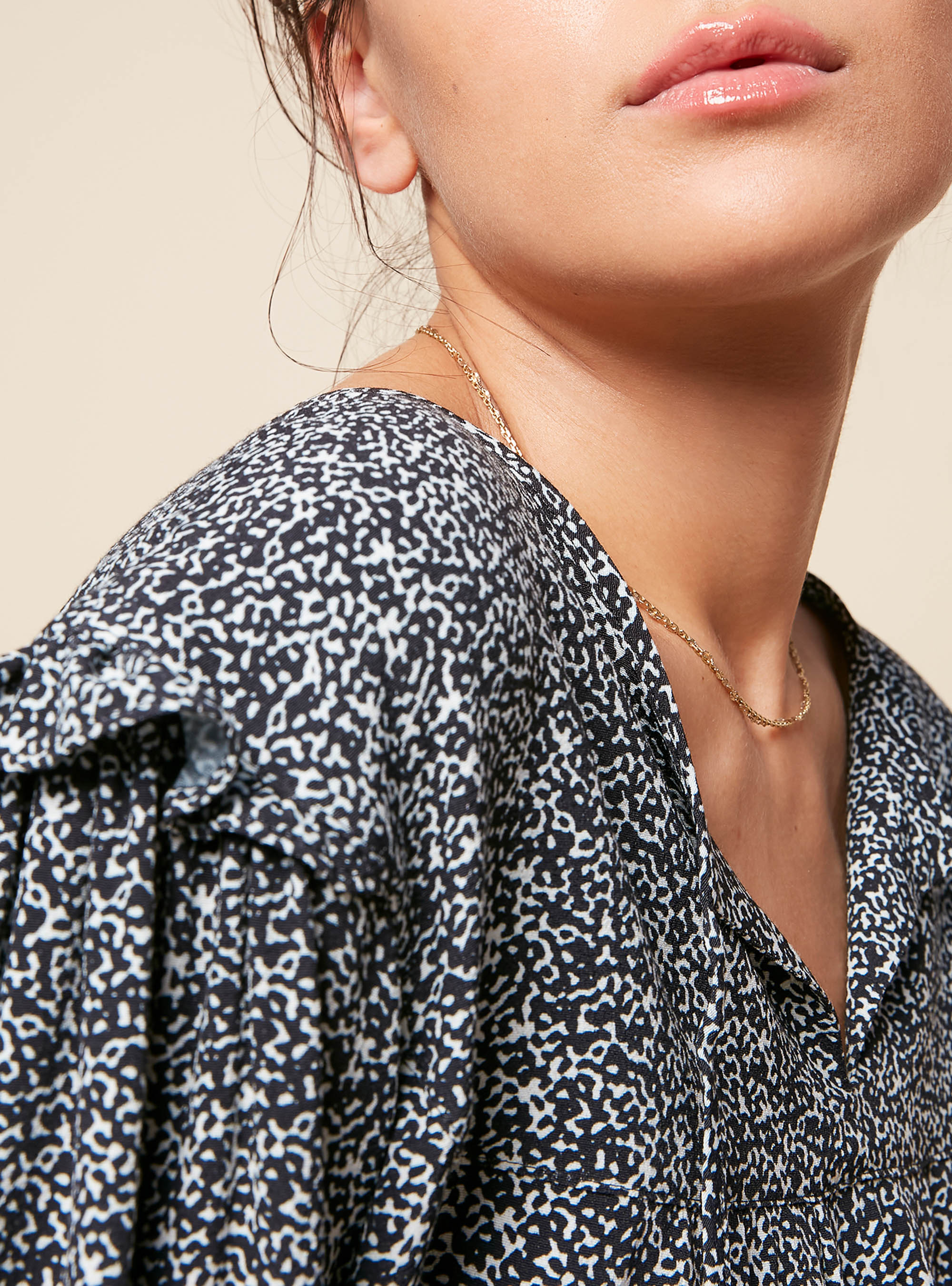 Short Pleated Blouse