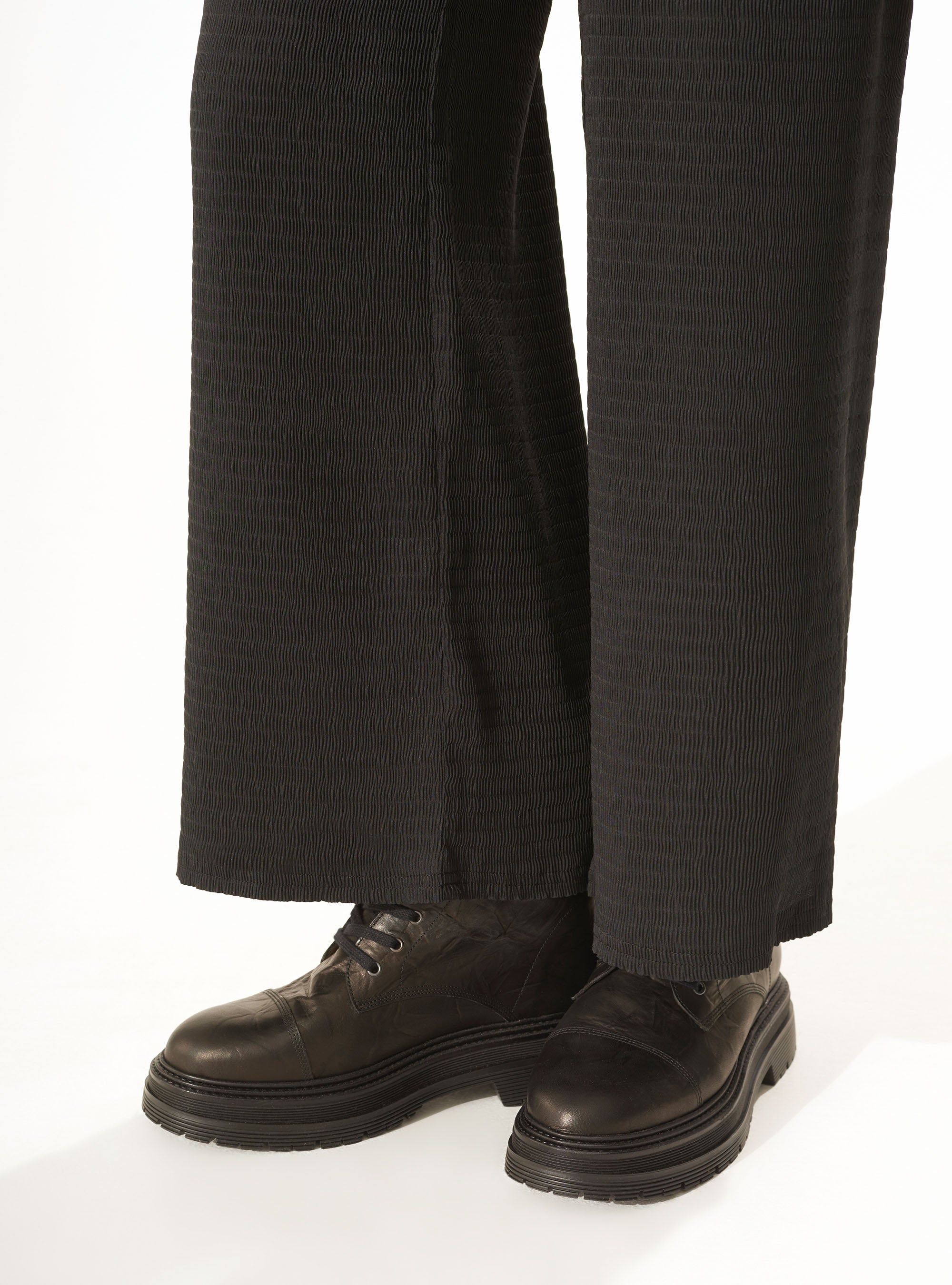 Pantalon large bouillonné Noir