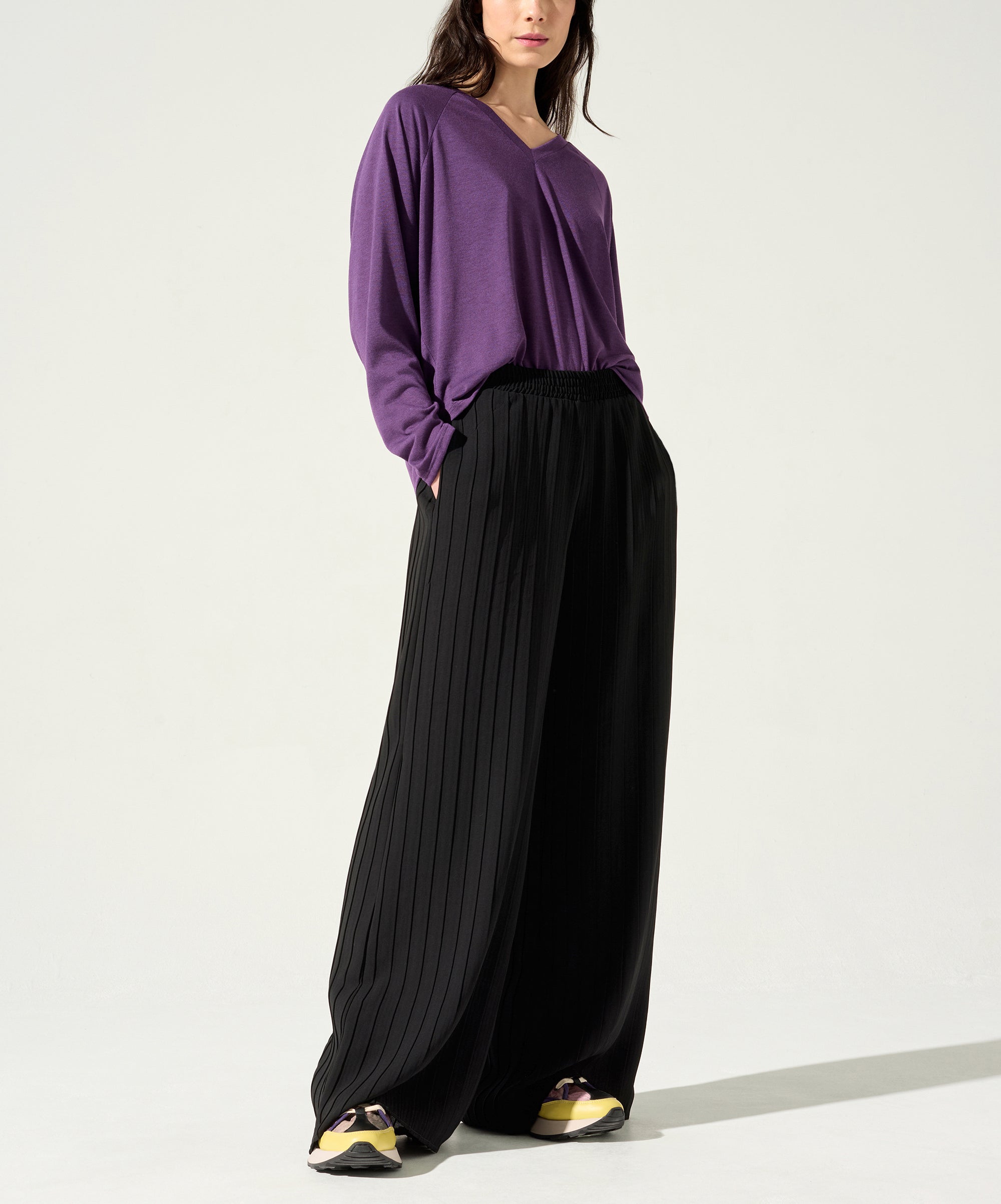Pleated T-shirt