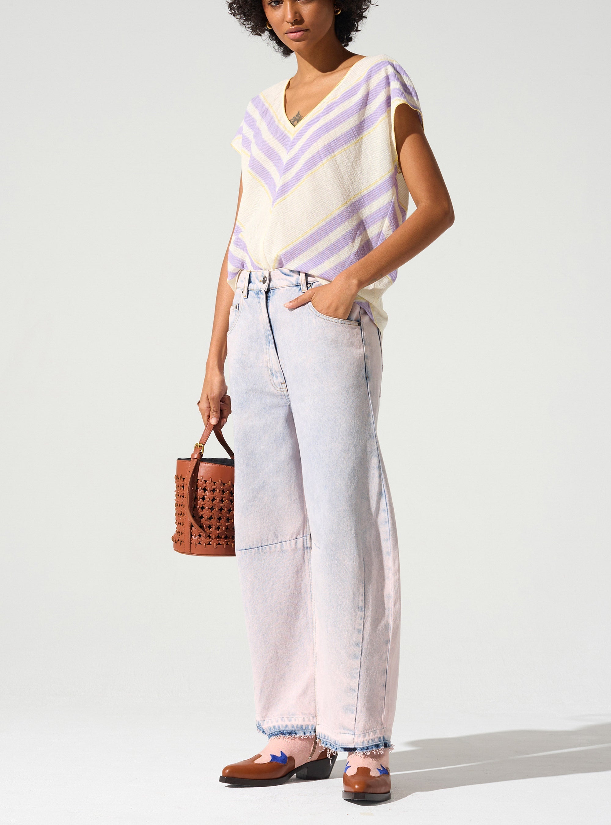 Blouse encolure V Cotélac