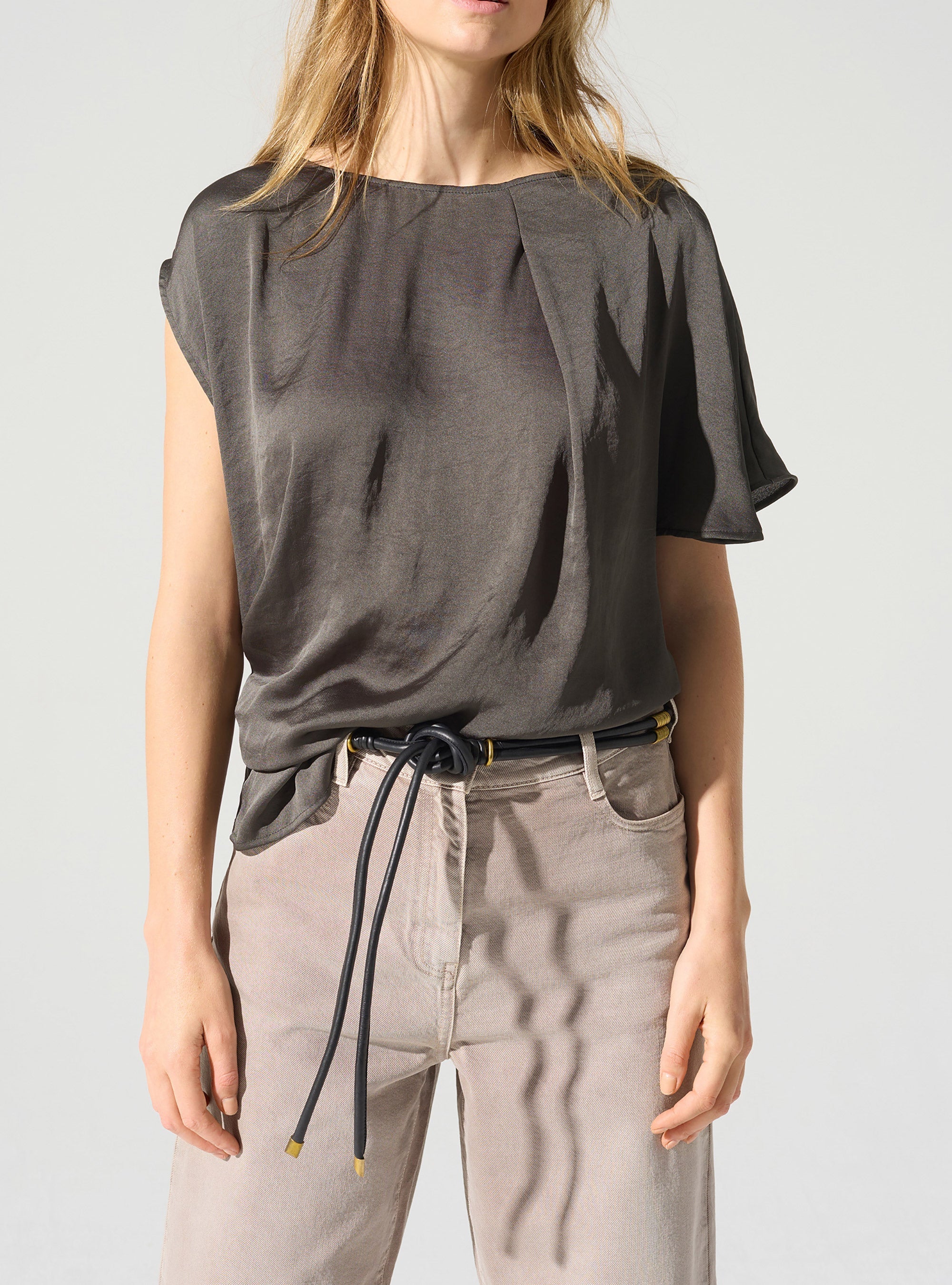 Blouse asymétrique encolure bateau Cotélac