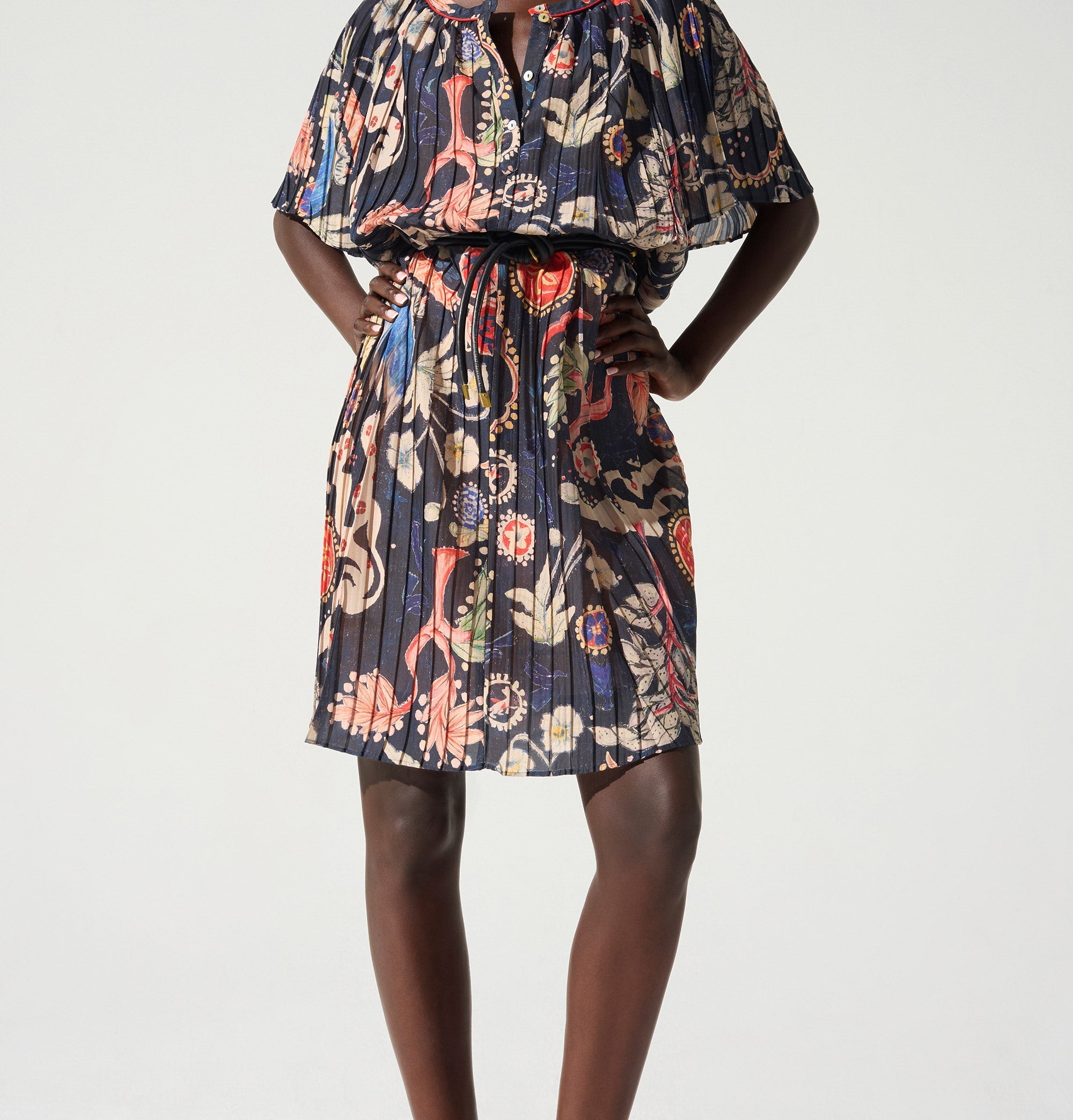 Robe ample plissée Cotélac