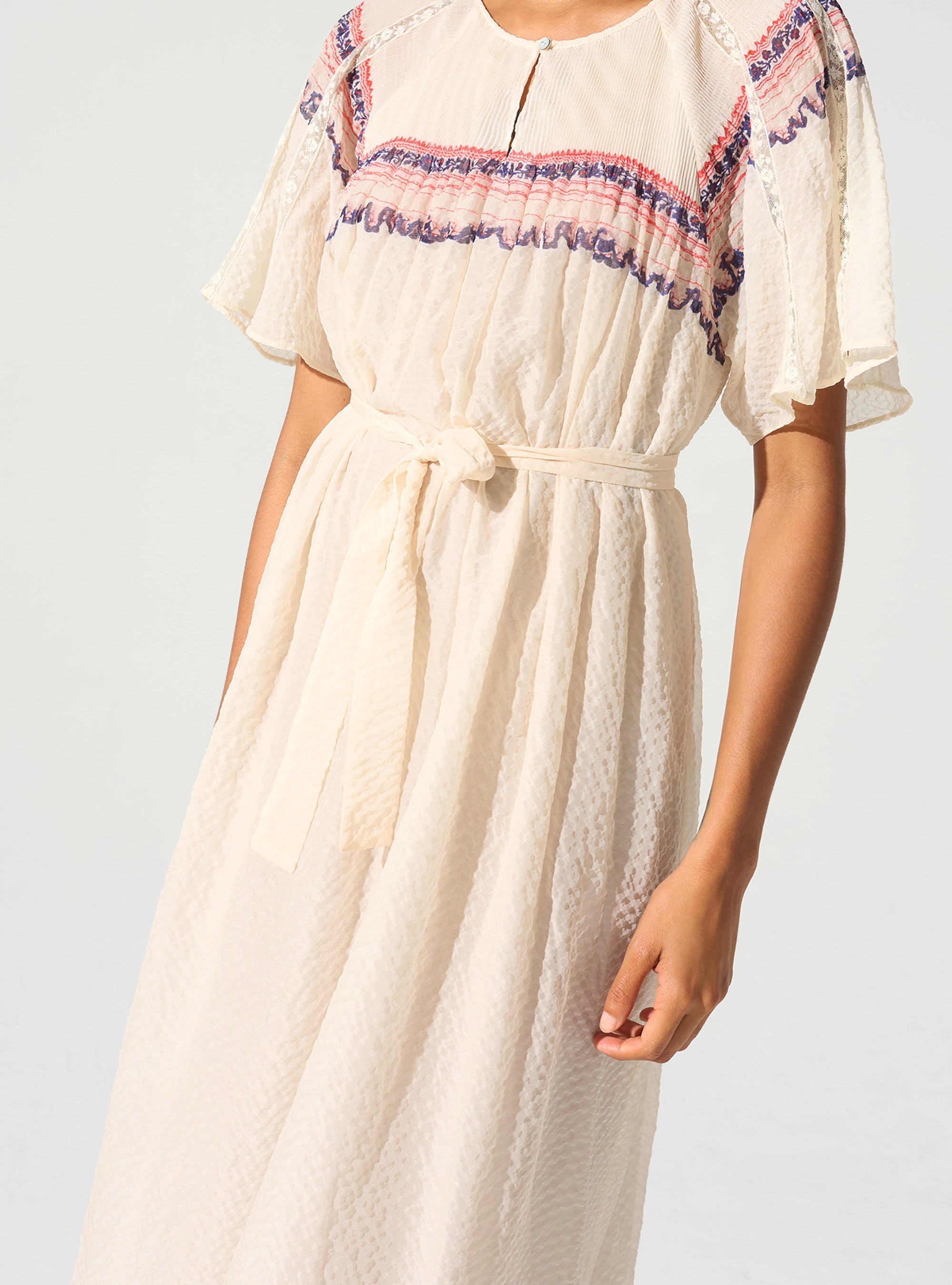 Robe manches courtes esprit papillons Cotélac
