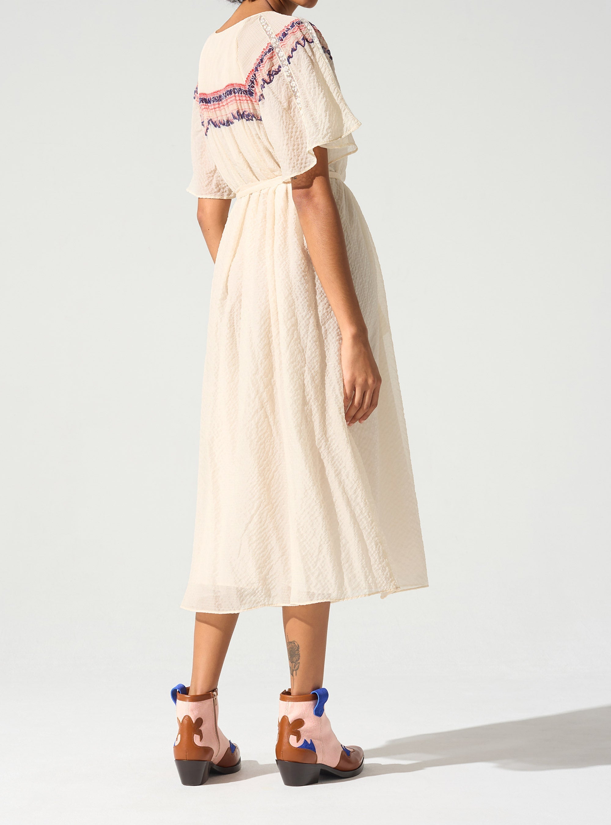 Robe manches courtes esprit papillons Cotélac