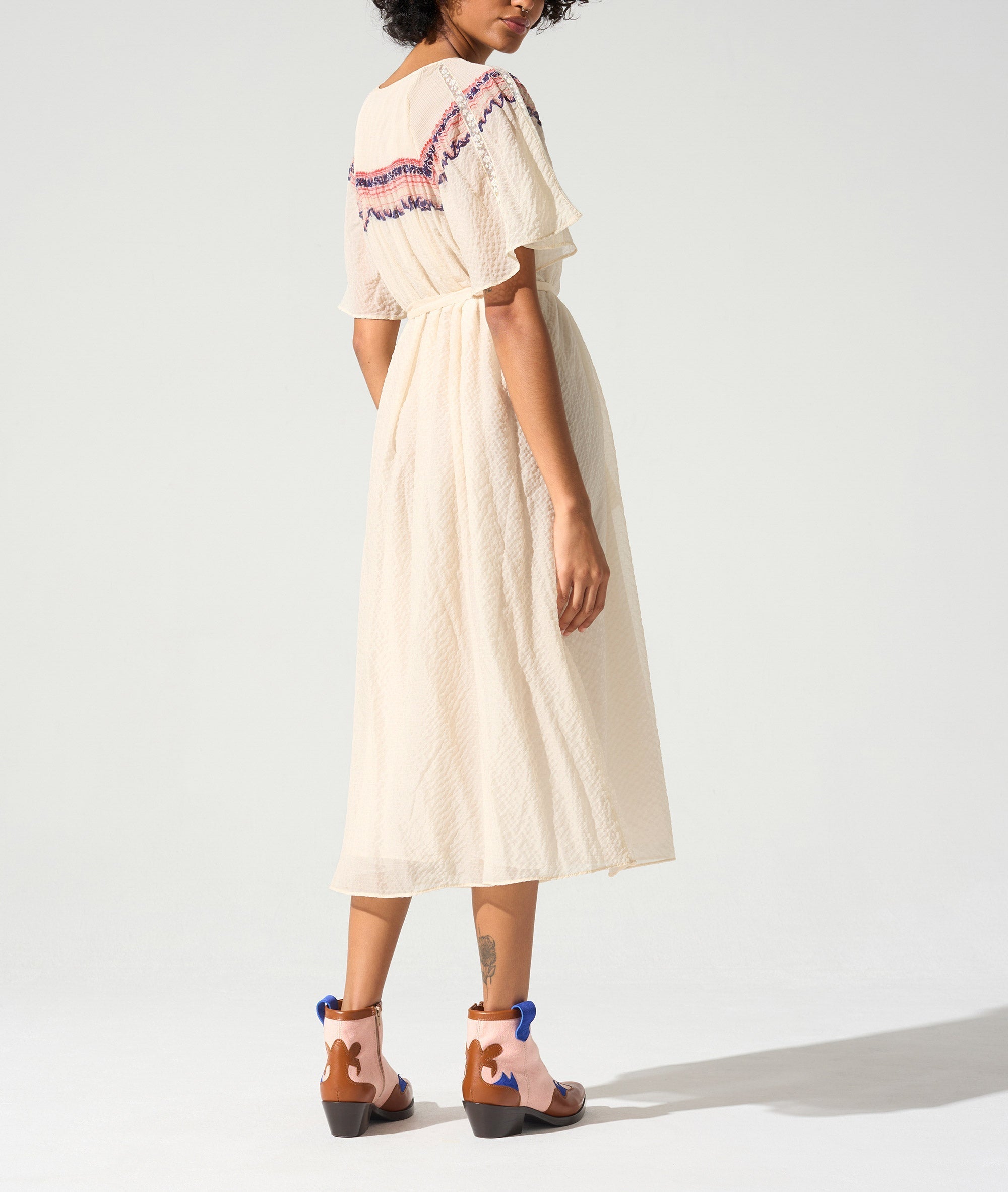 Robe manches courtes esprit papillons Cotélac