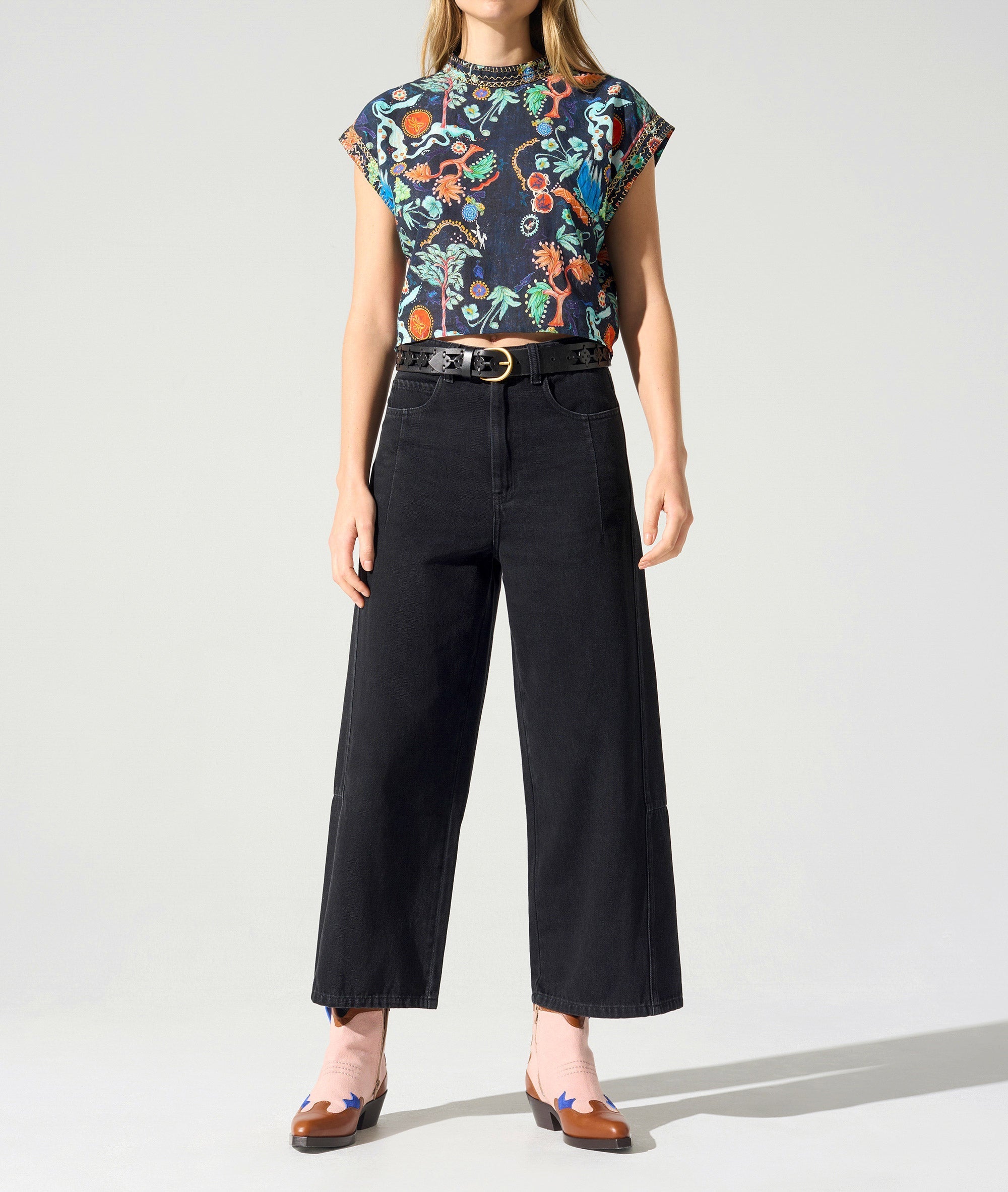 Crop top imprimé Cotélac