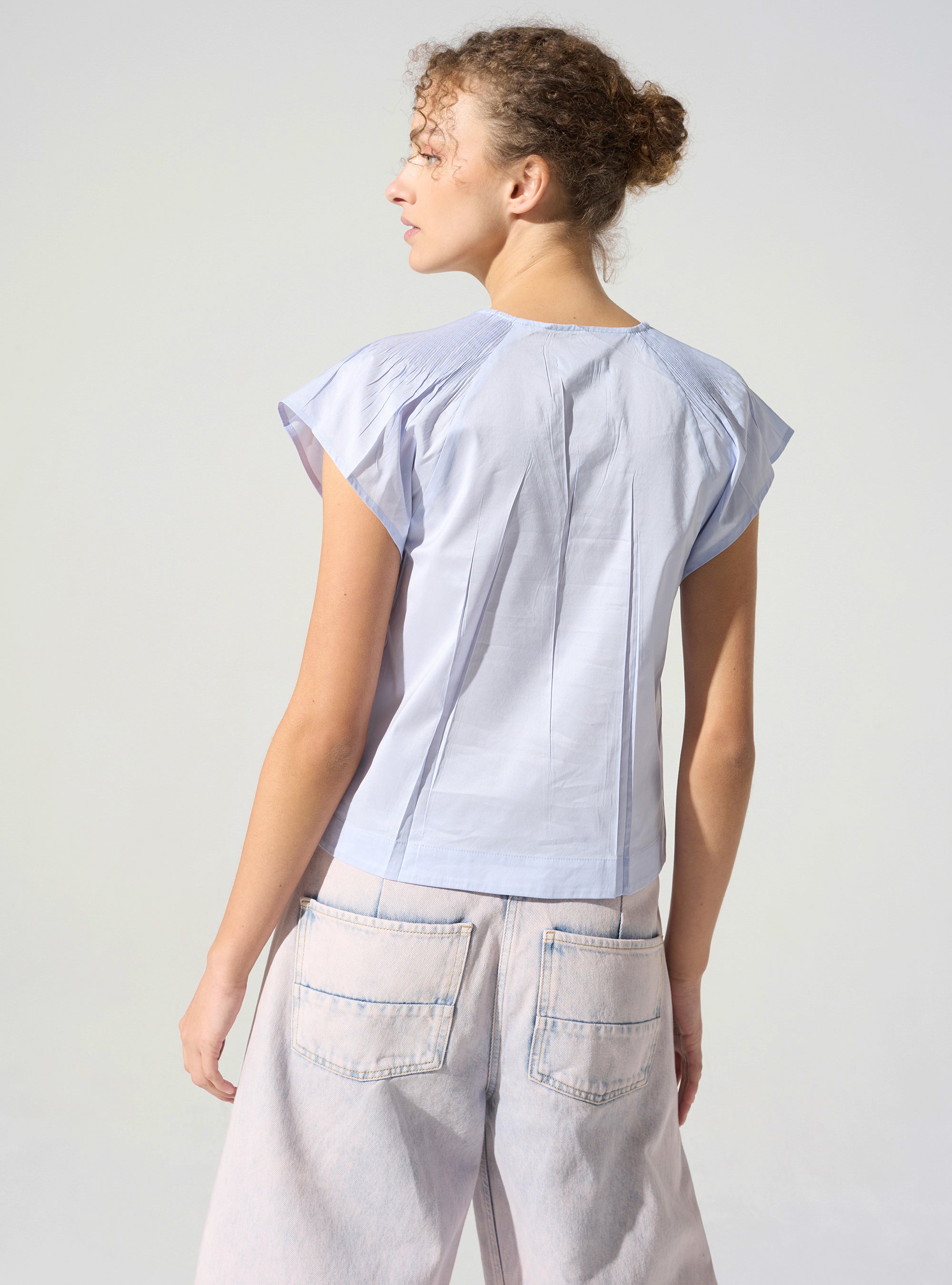 Blouse plissée cristal