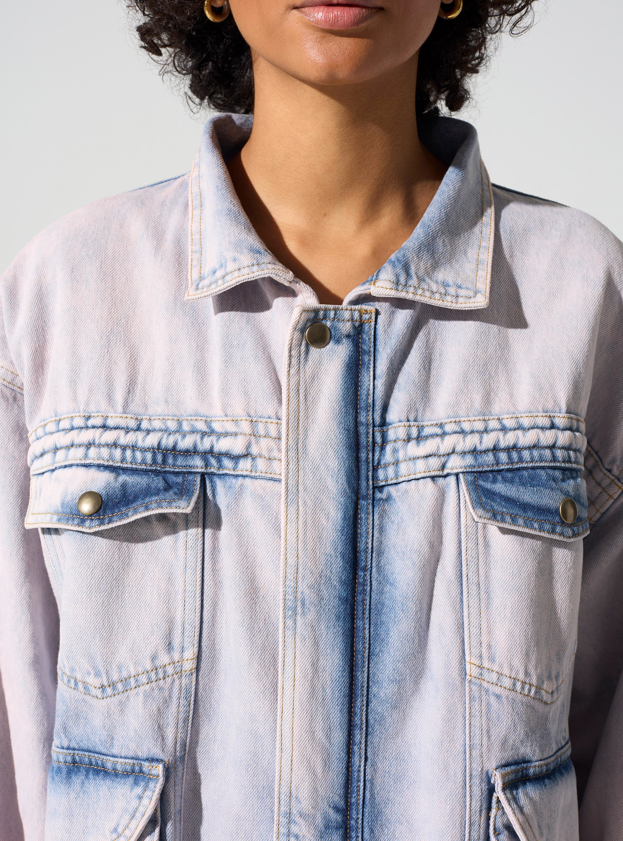Oversized denim jacket
