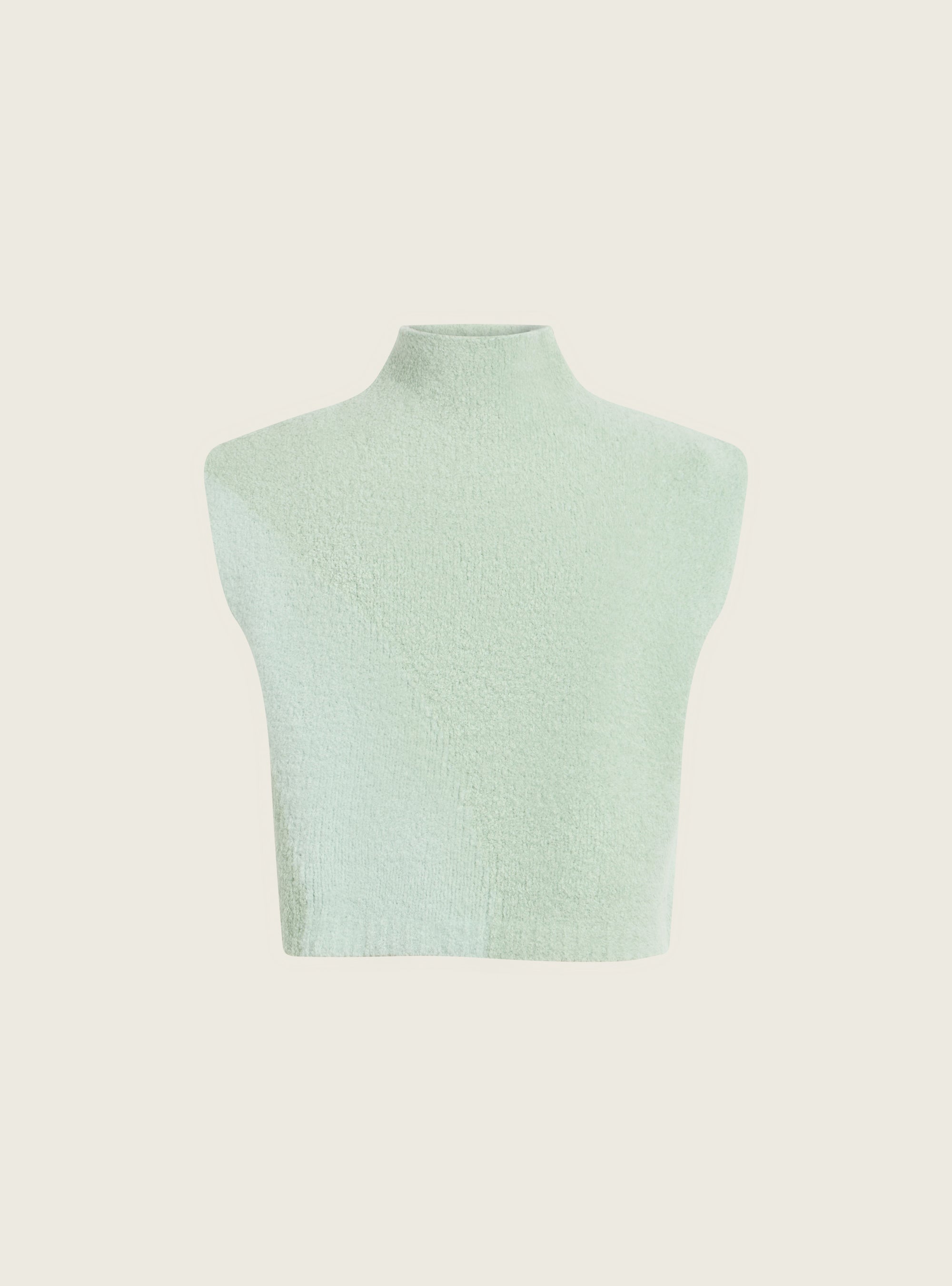 Pull sans manches en laine bouclette Cotélac