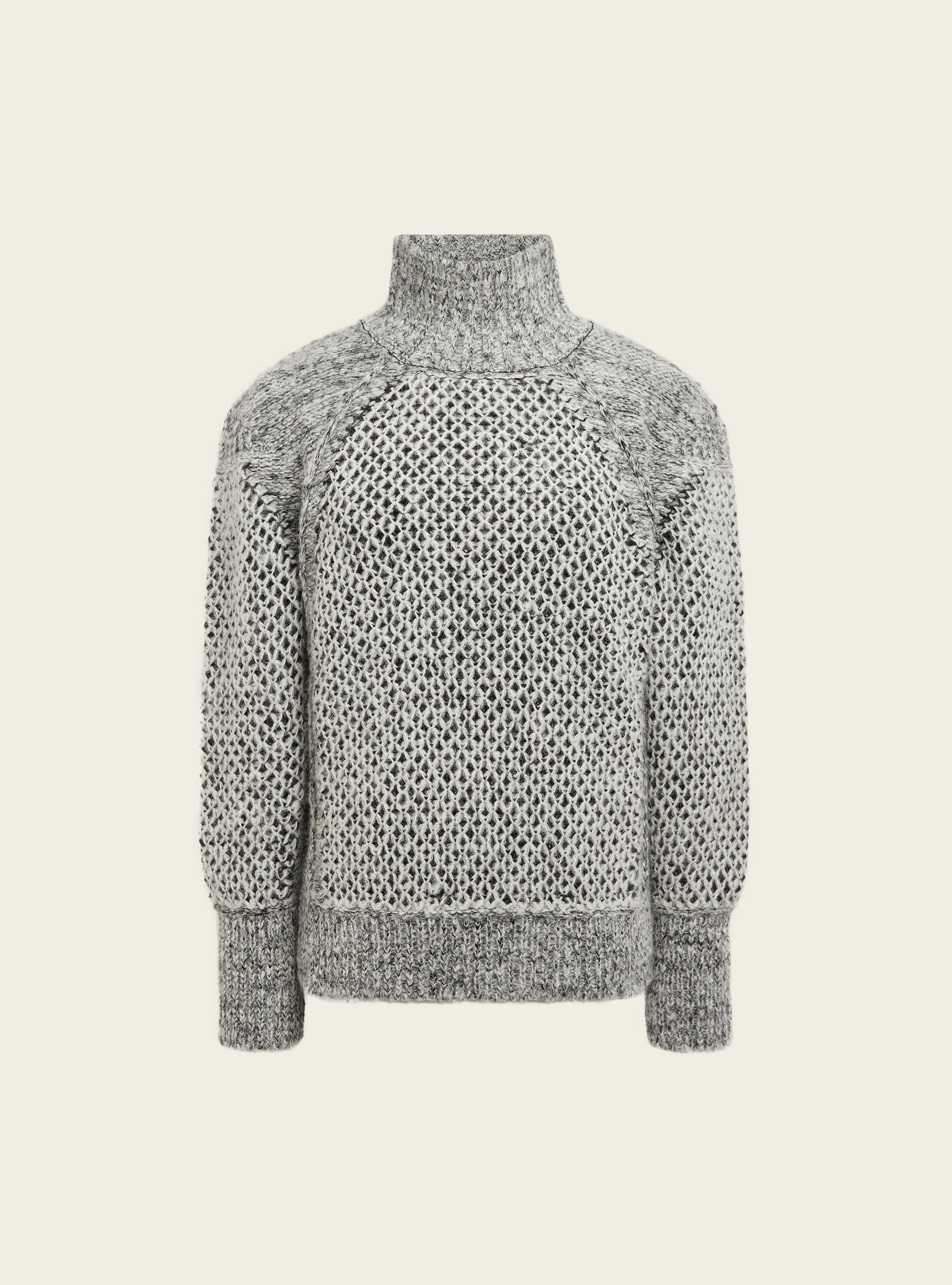 Pull bicolore à manches gigot Cotélac