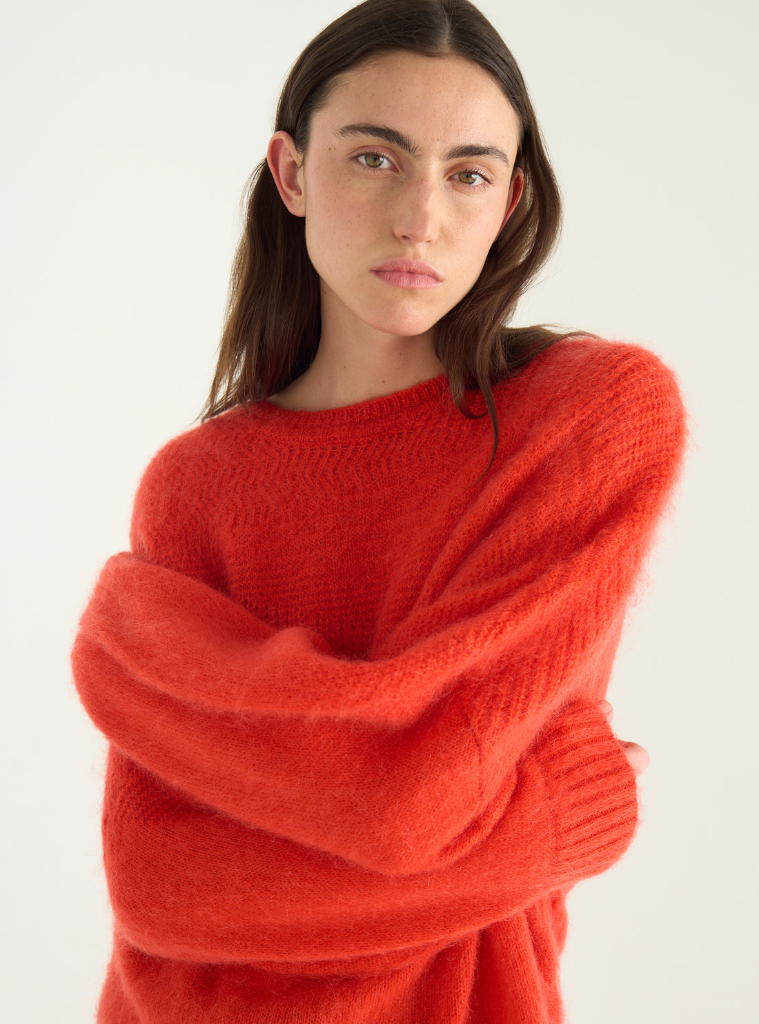 Brushed mohair sweater