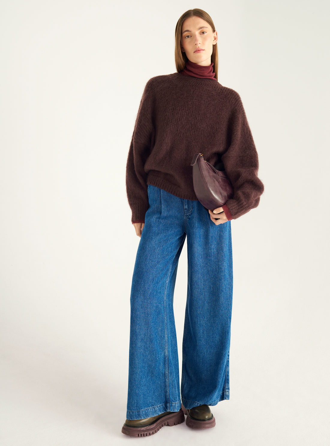 Brushed mohair sweater