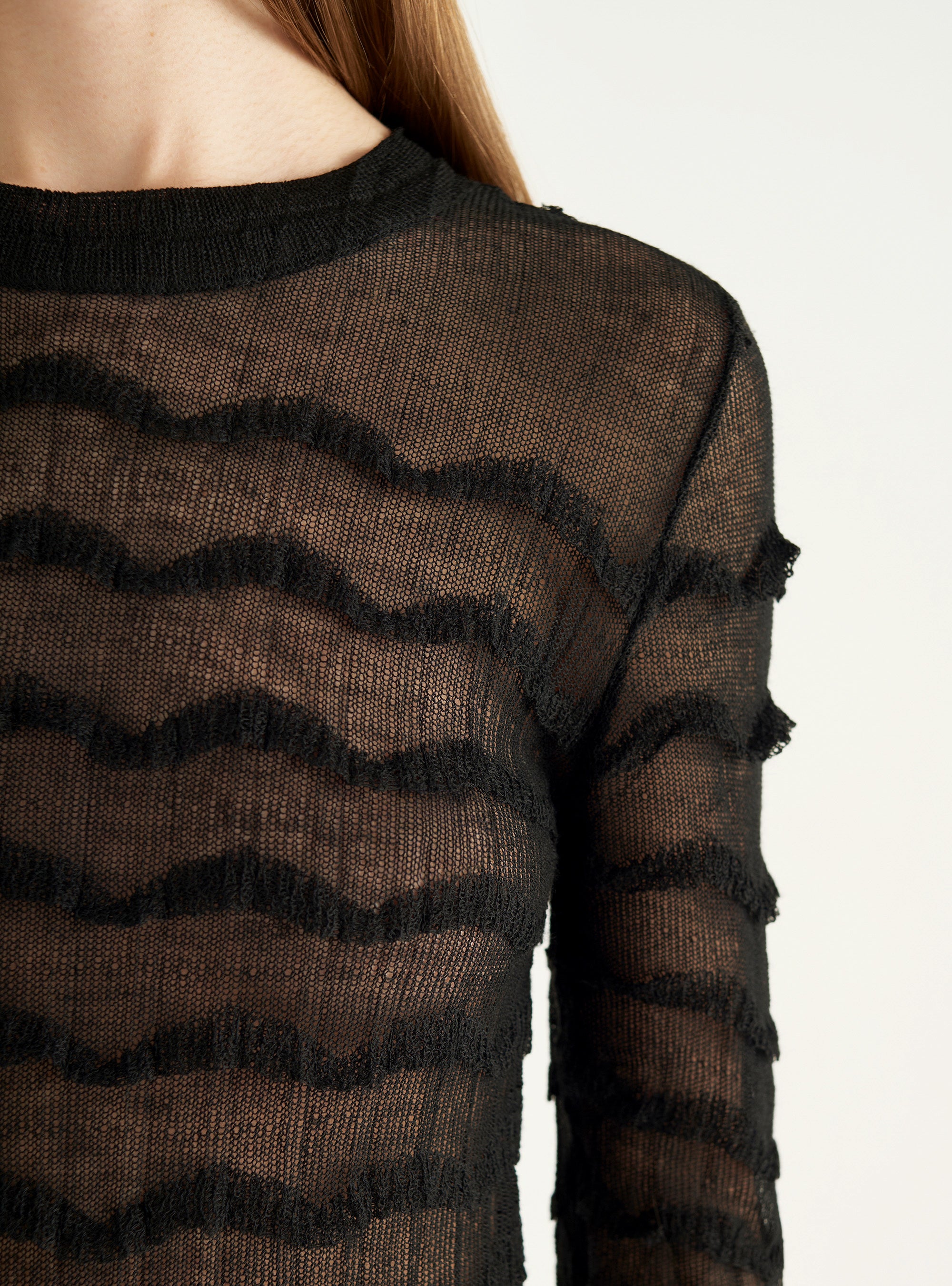 Lace knit sweater