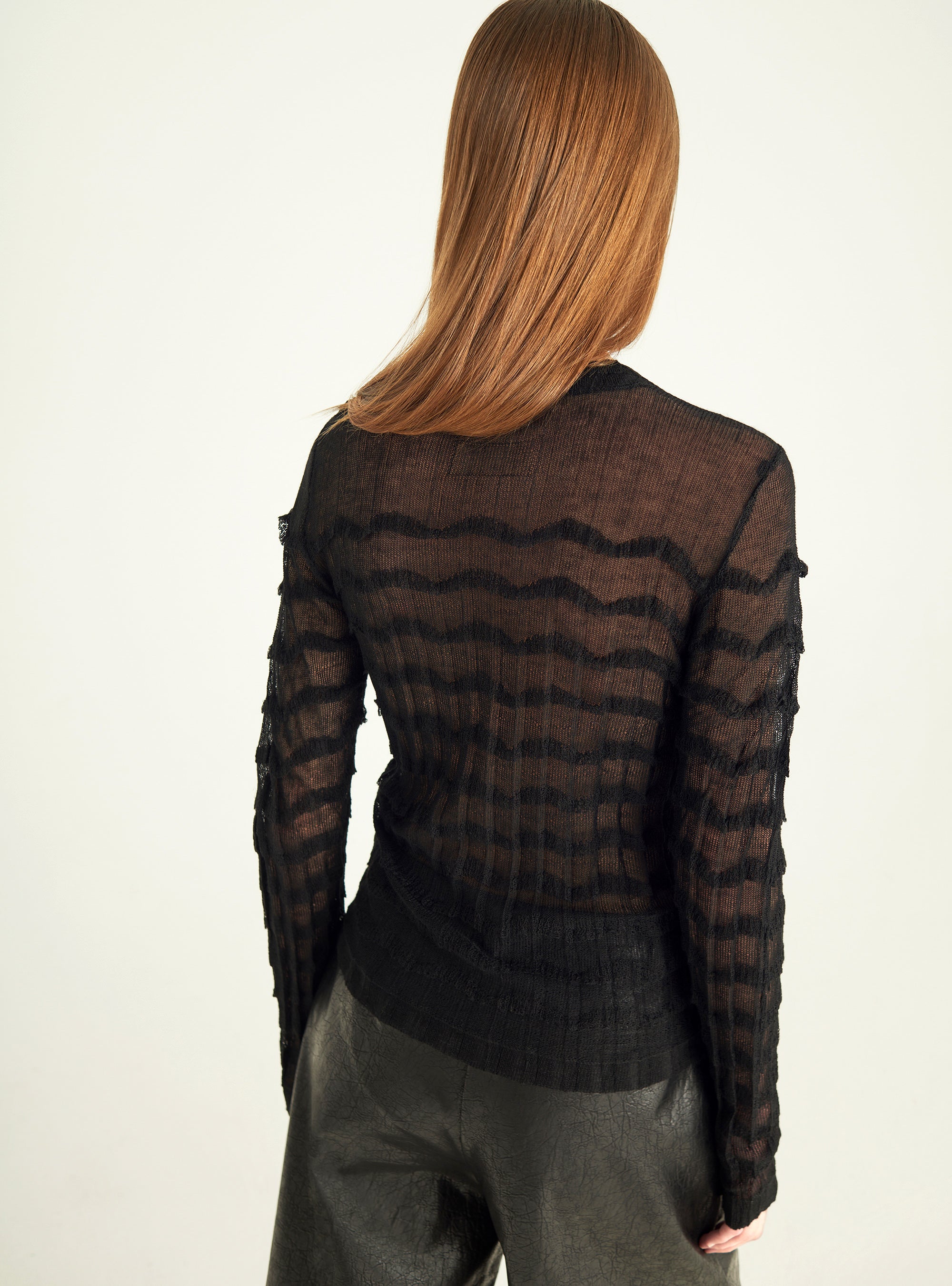 Lace knit sweater