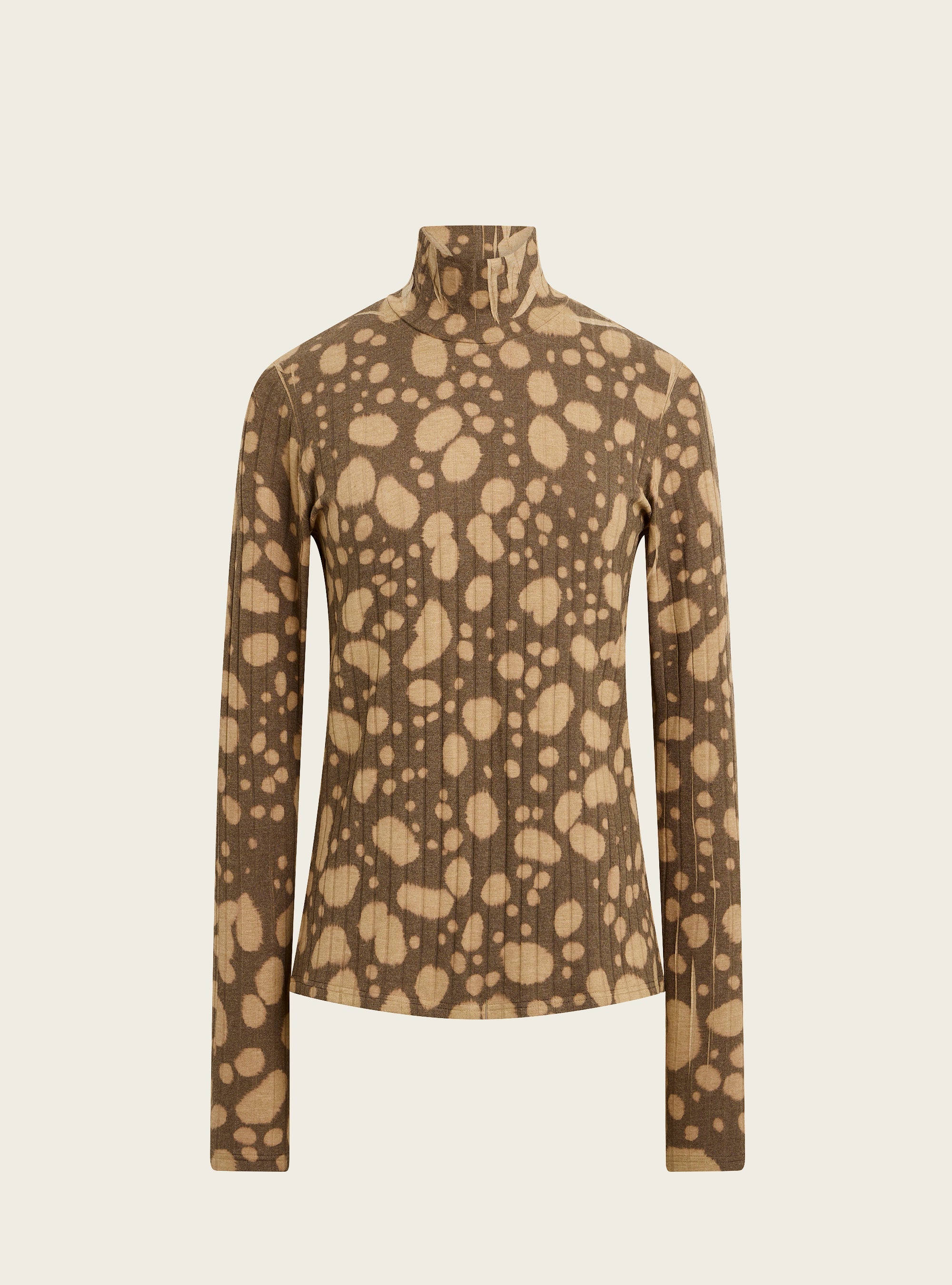 T-shirt col montant en maille plissée Cotélac