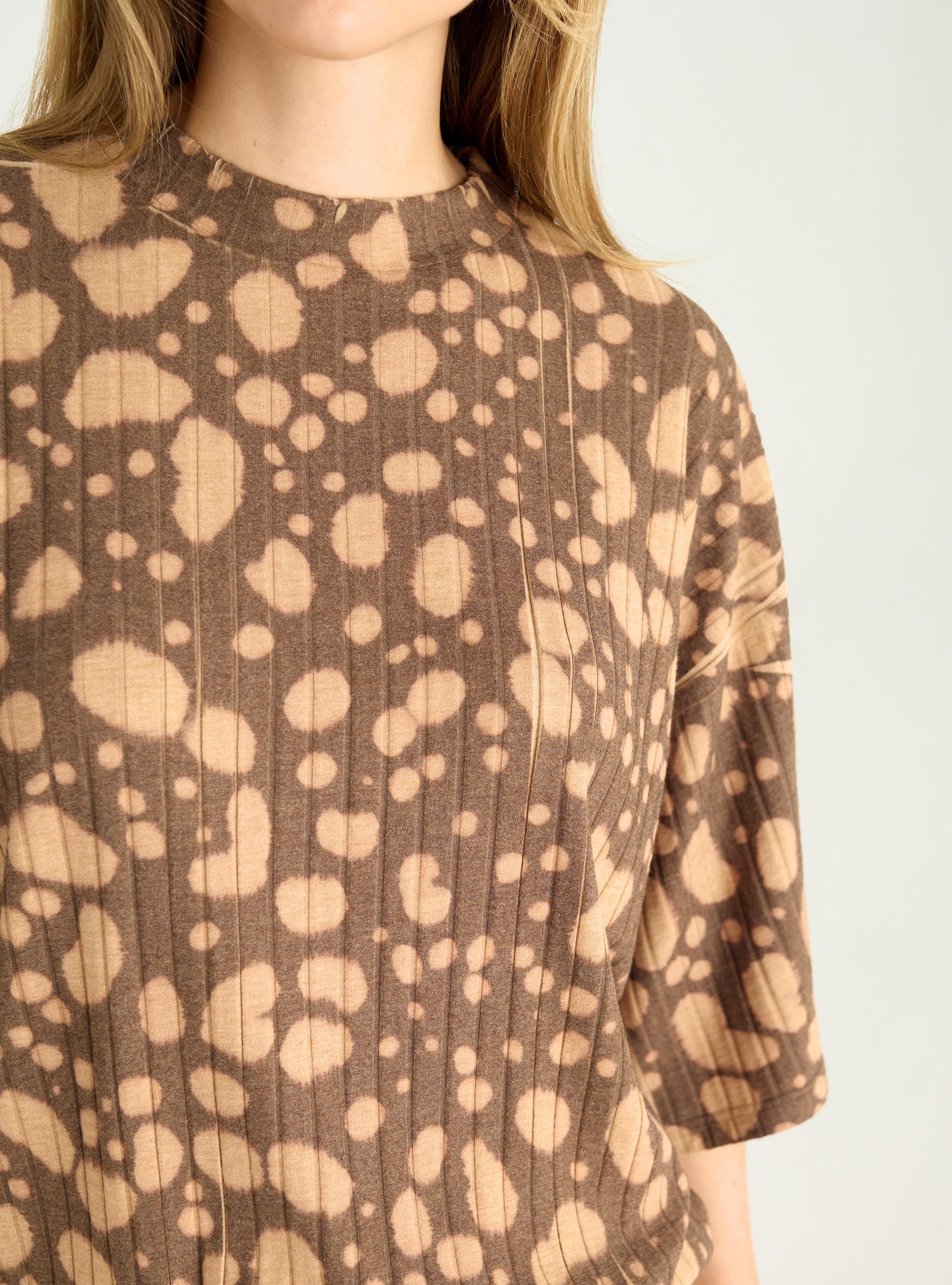 T-shirt en maille plissée