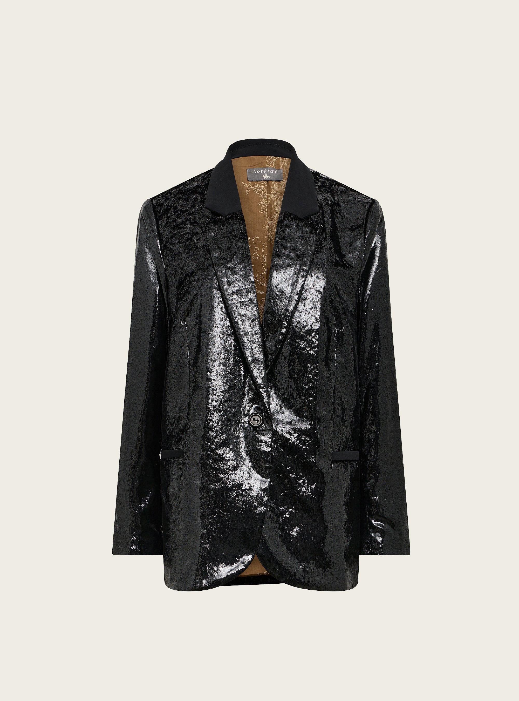 Veste blazer en velours fluide Cotélac