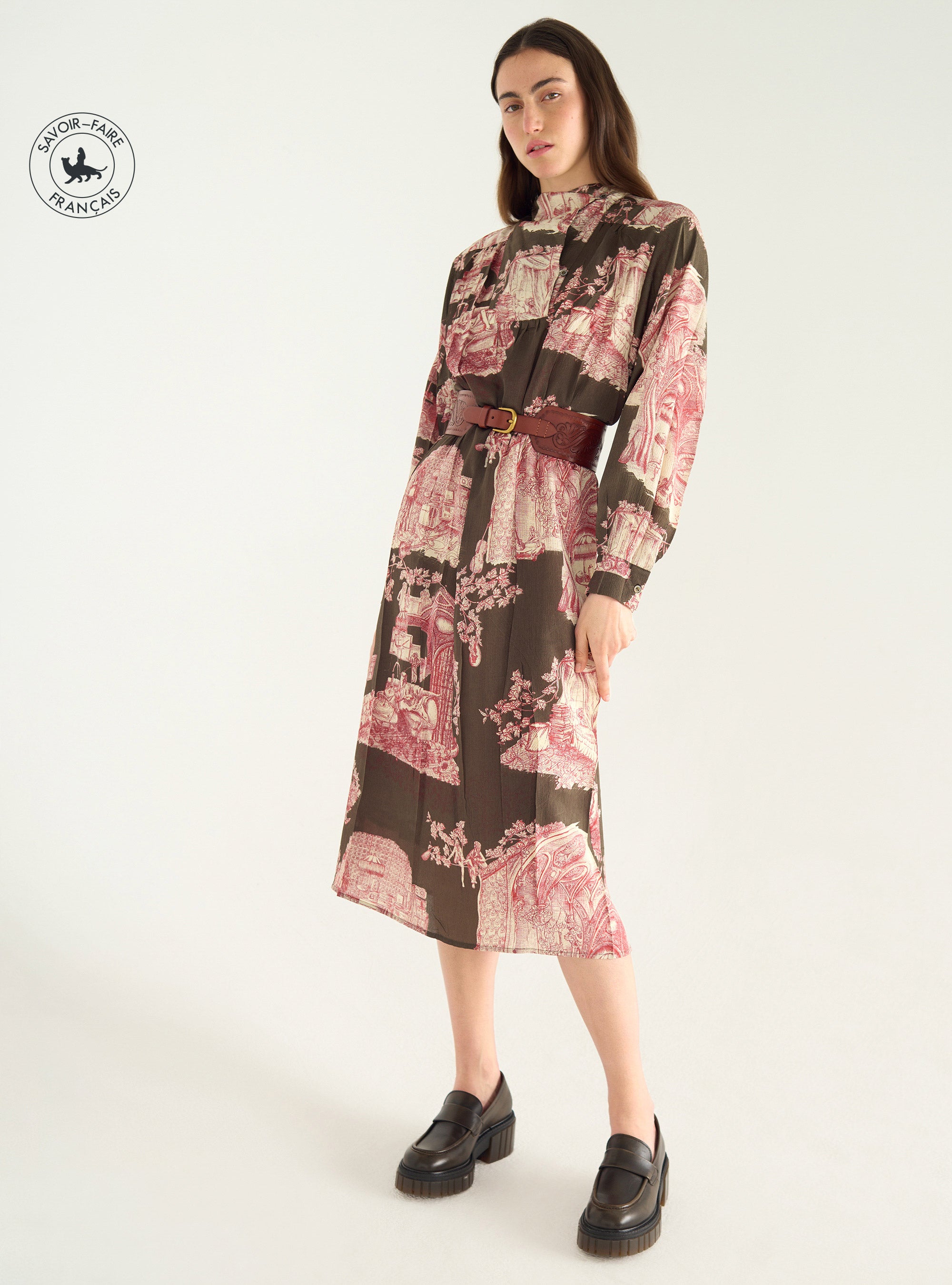 "Heart Strings" printed dress