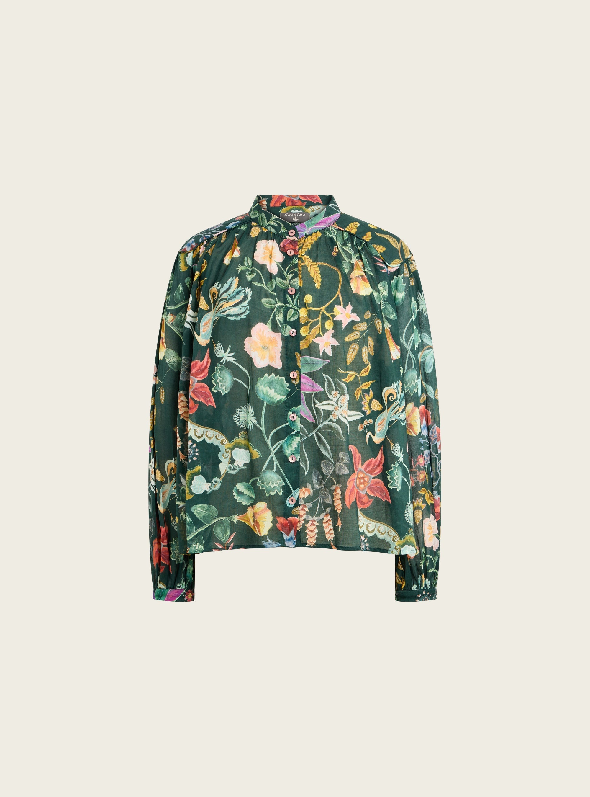 Chemise en voile de coton imprimé Cotélac