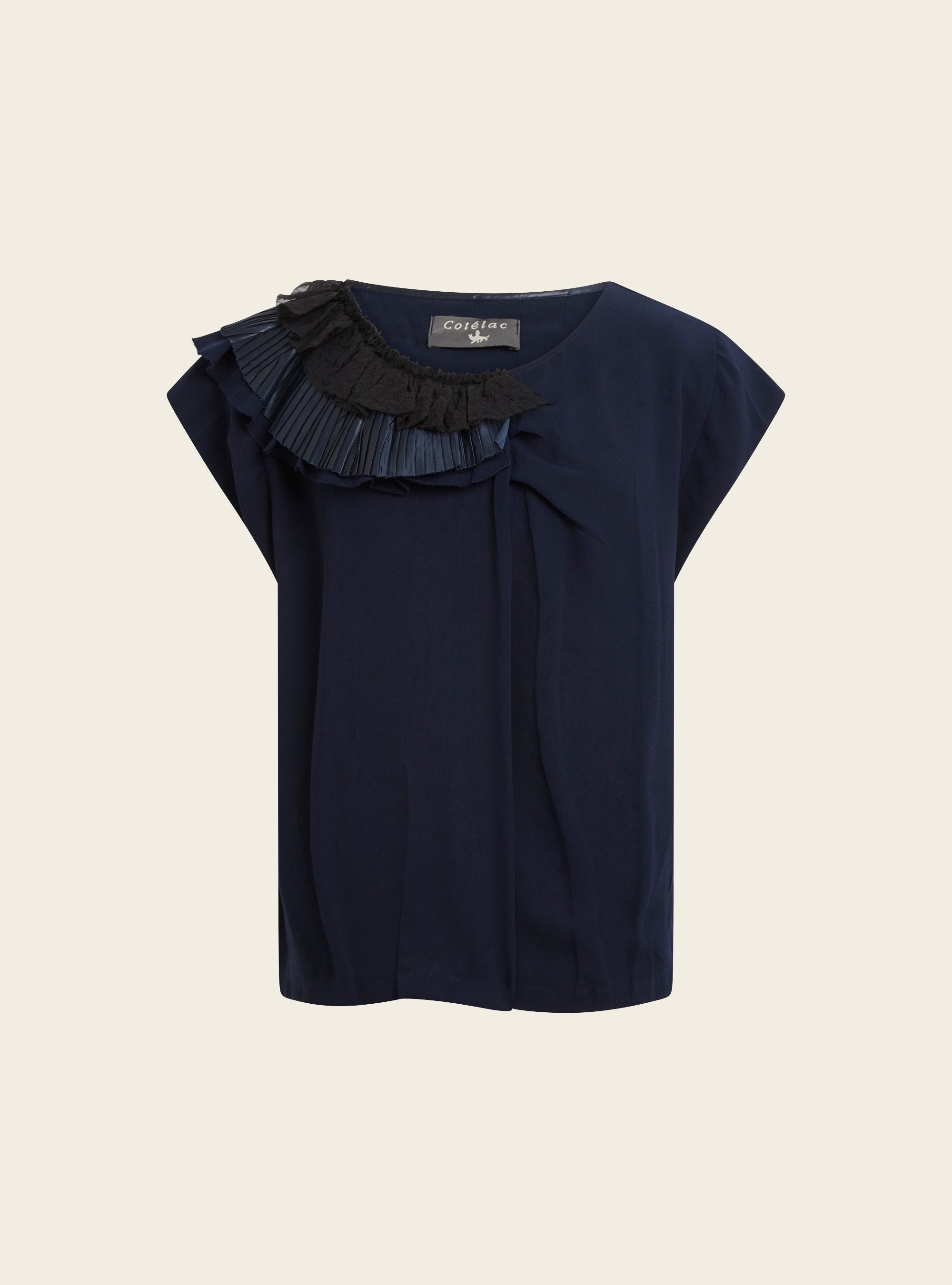 Blouse à volants plissés Cotélac