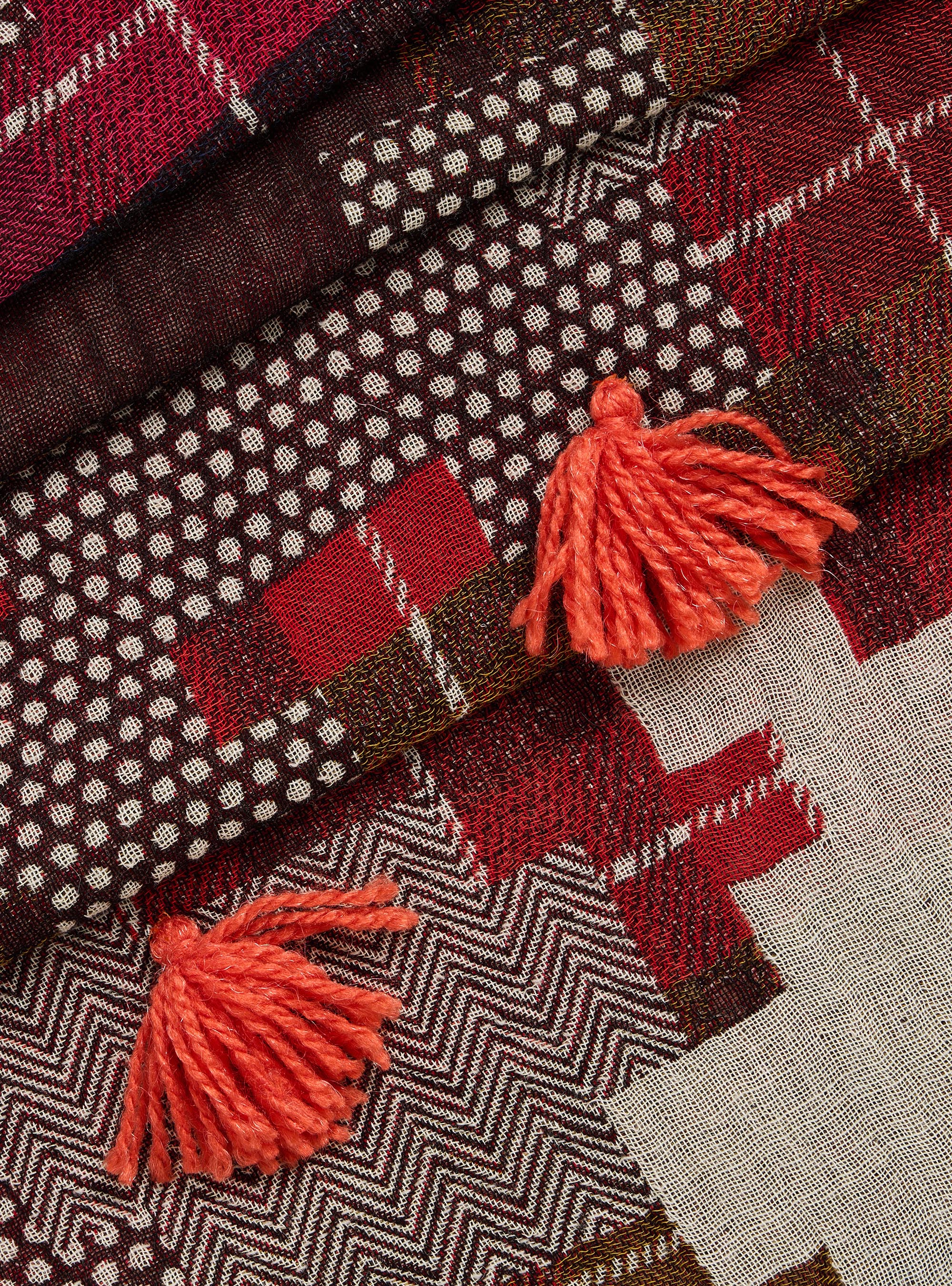 Écharpe jacquard colorée Cotélac