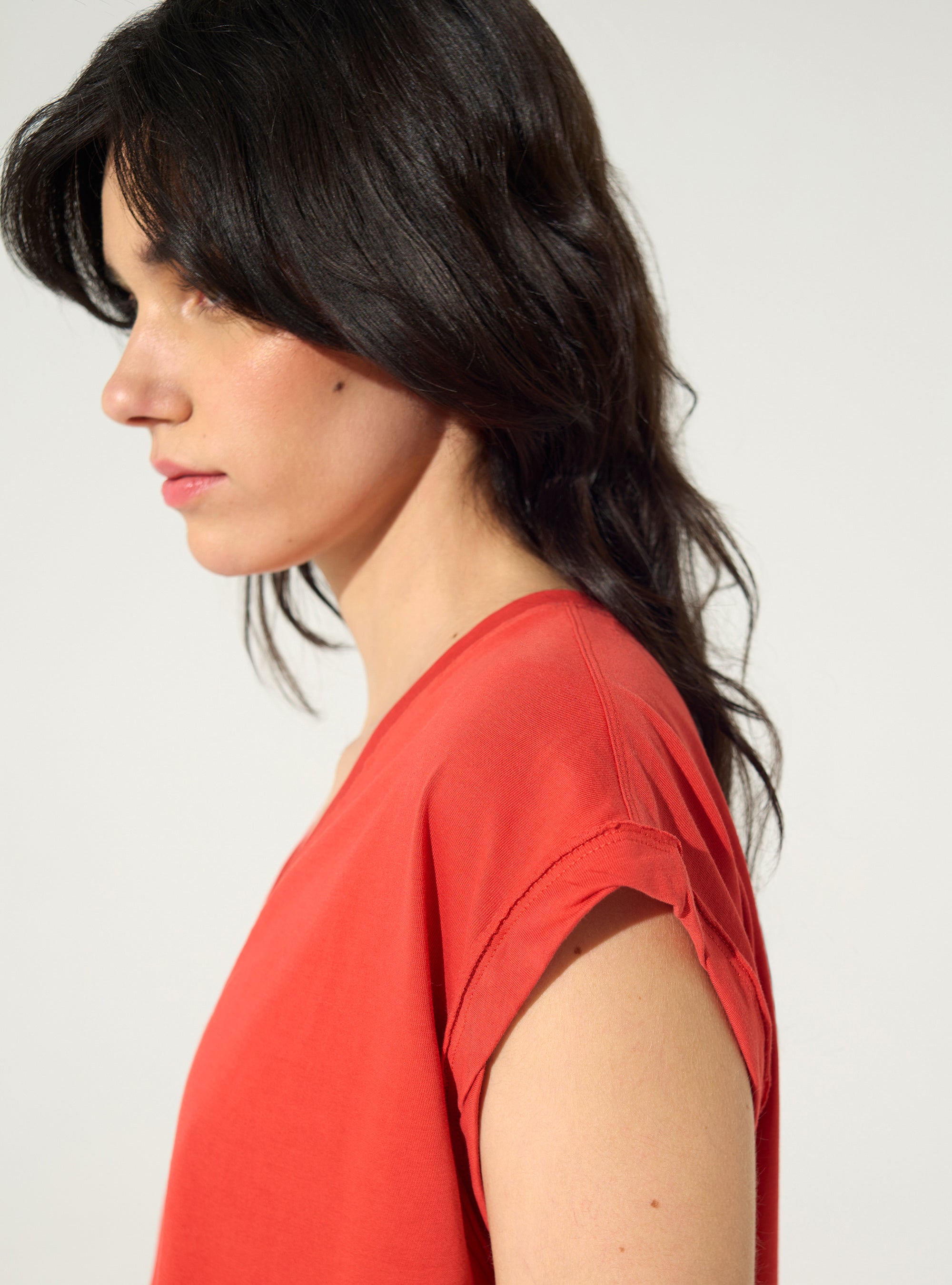 Débardeur en coton biologique rouge