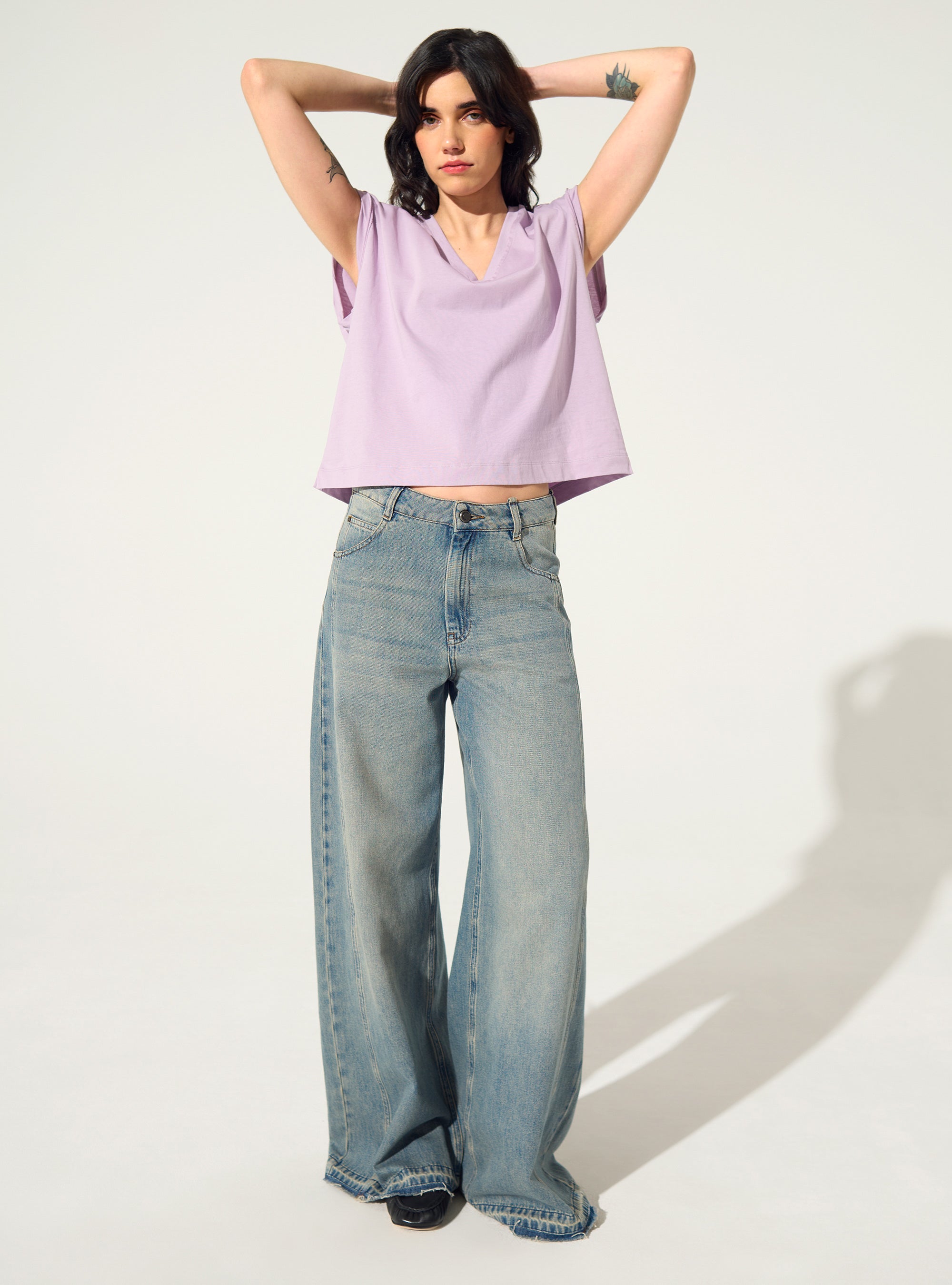 Purple organic cotton tank top