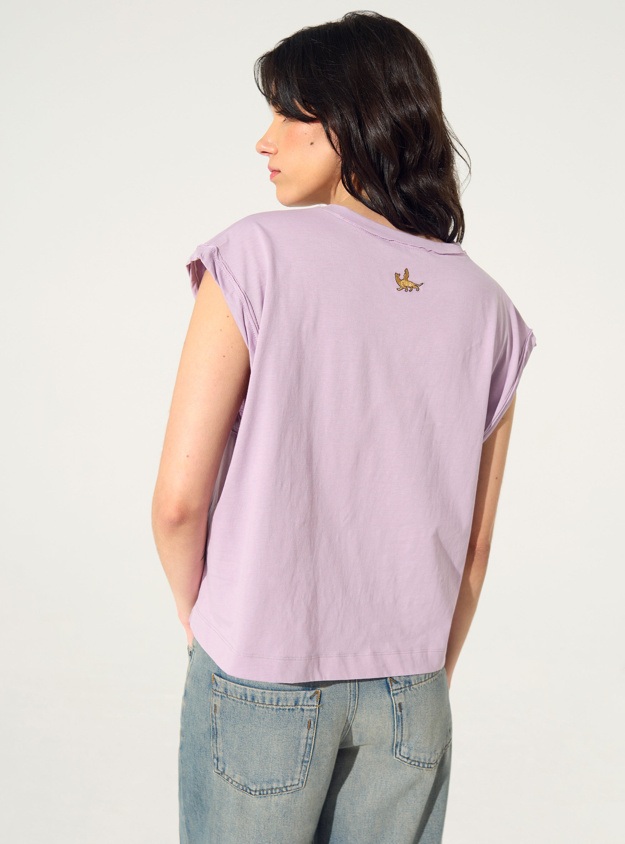 Purple organic cotton tank top