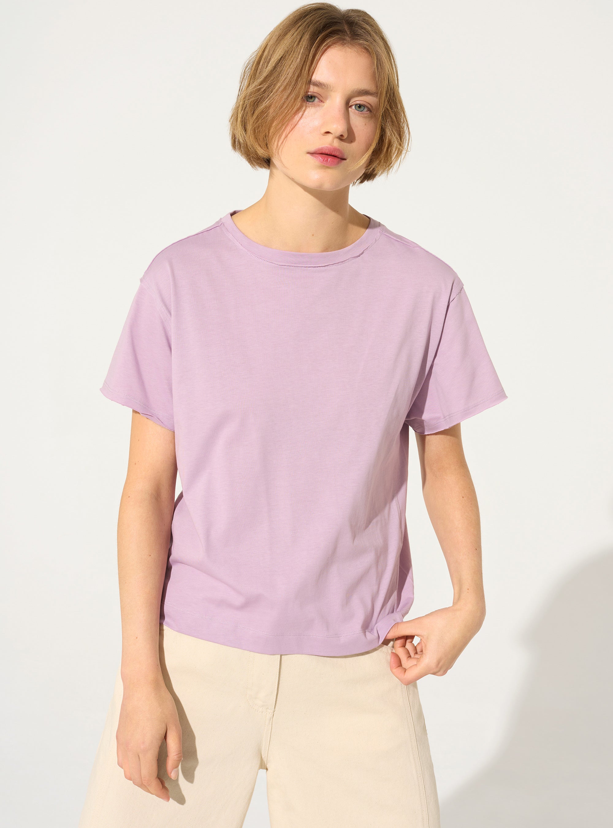 T-shirt en coton biologique violet