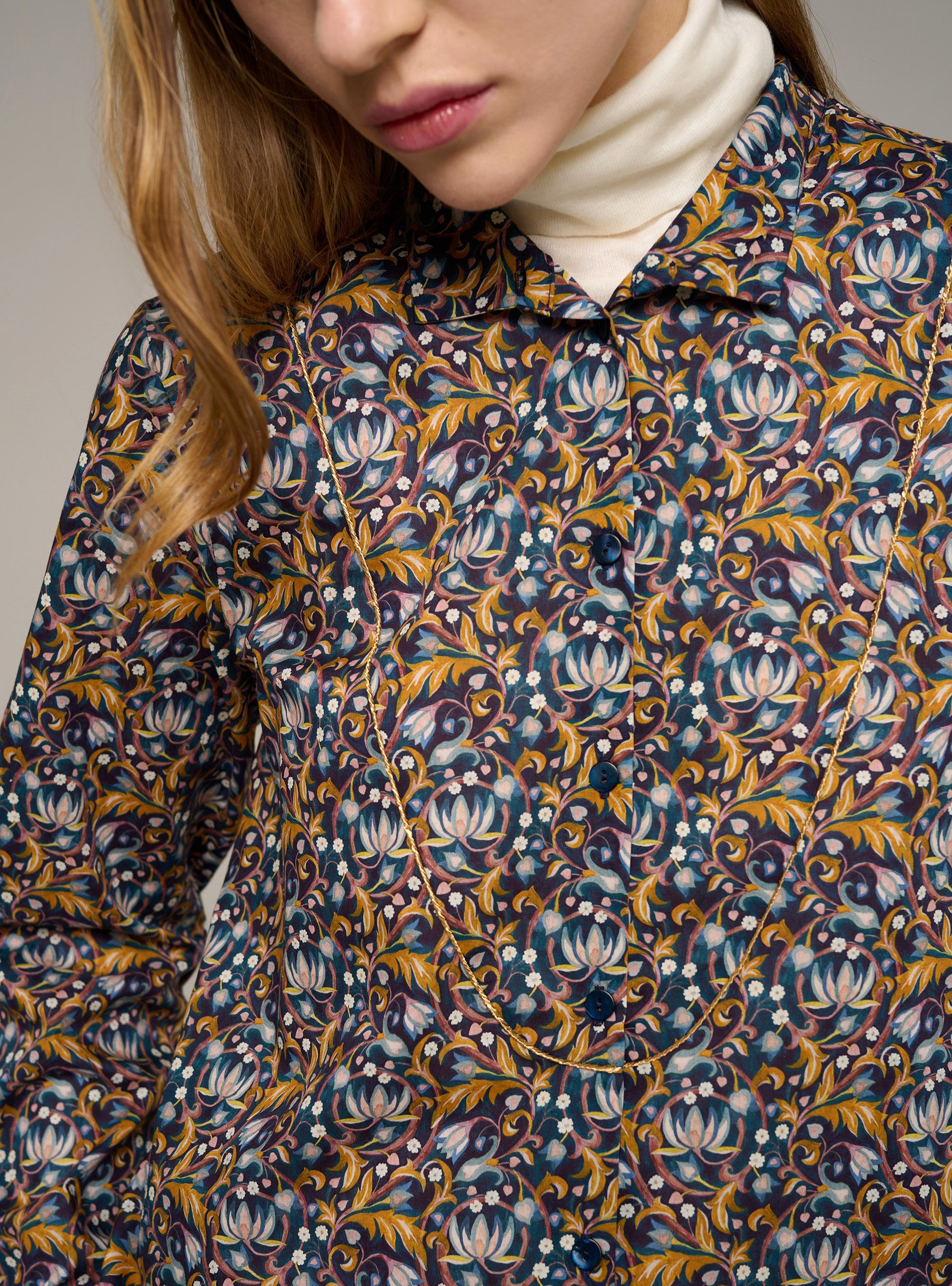 Cotélac chemise manches longues tissu liberty