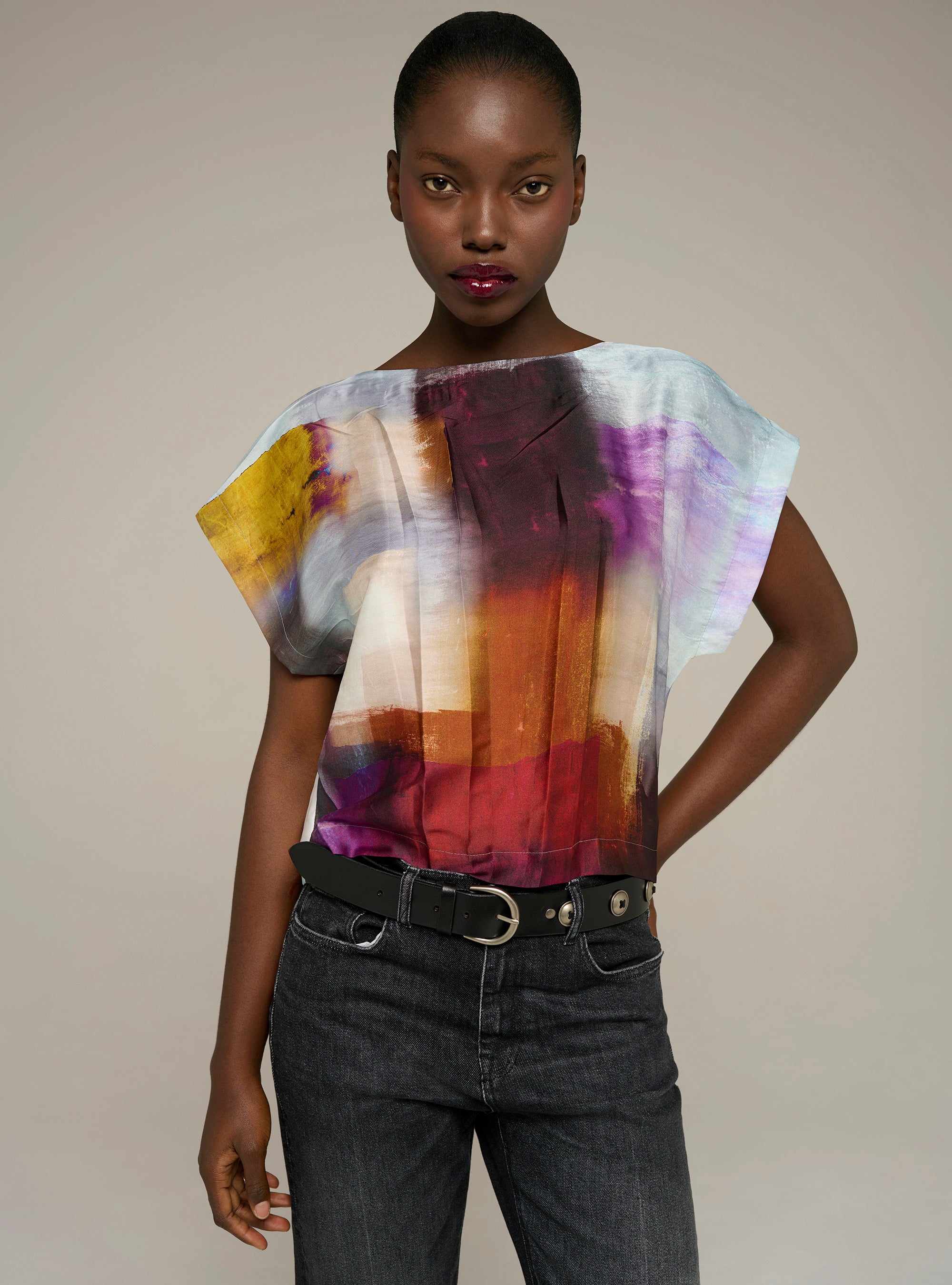 Cotélac blouse droite imprimée