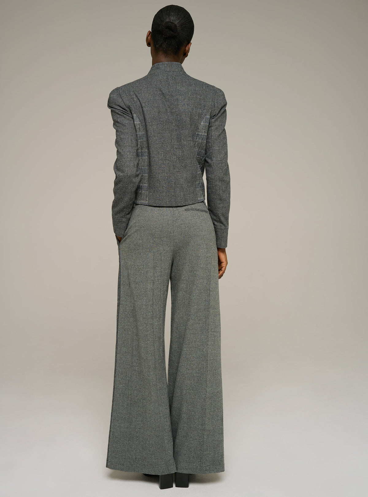 Cotélac pantalon large en mix matières