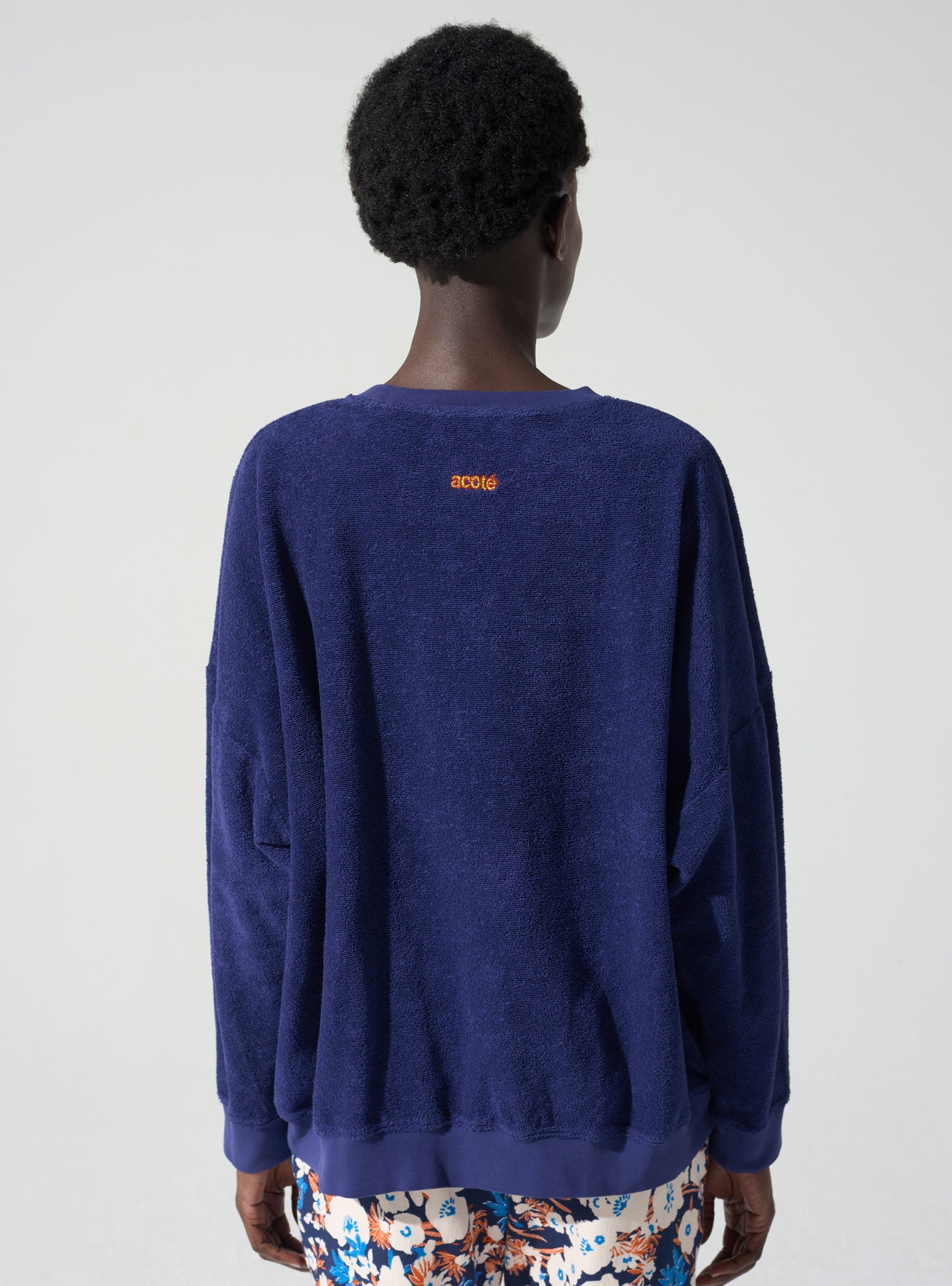 Sweatshirt éponge acoté 