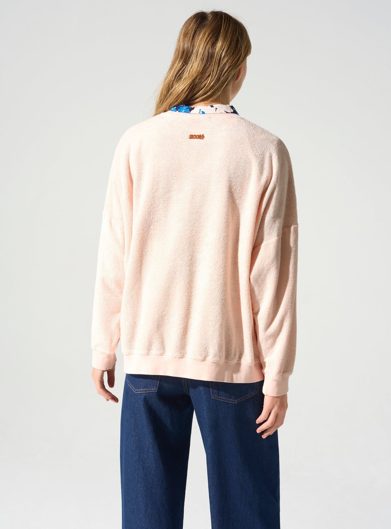 Sweatshirt éponge acoté 