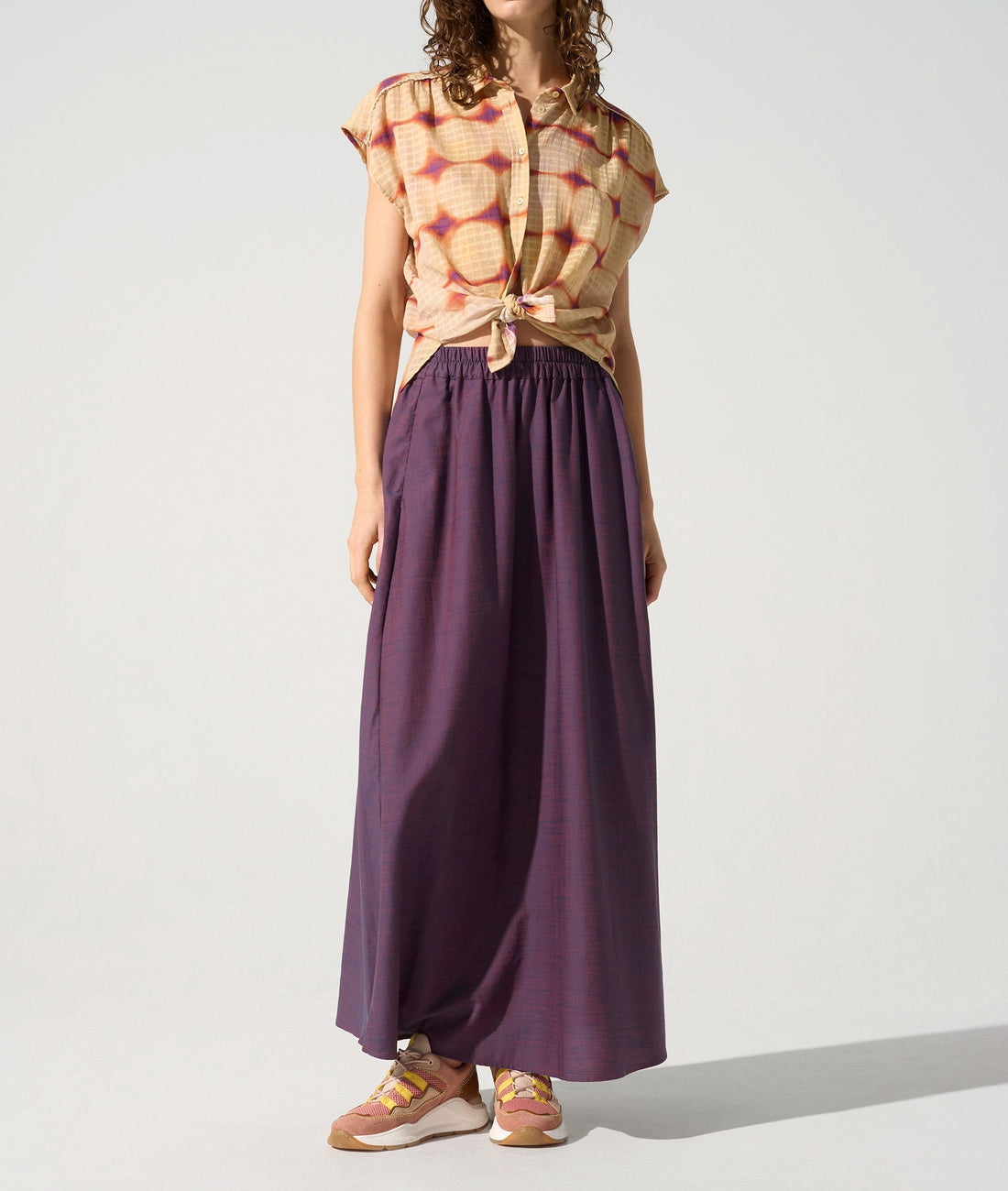 Jupe longue évasée acoté 